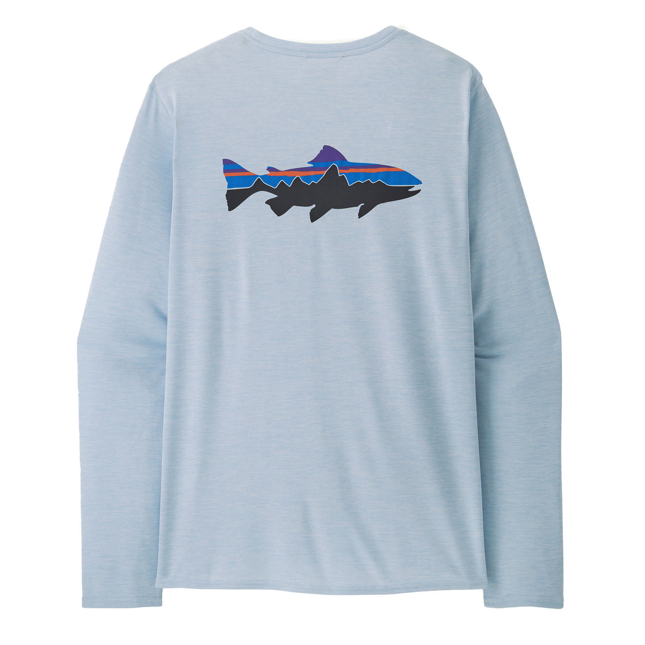 Patagonia L/S Cap Cool Daily Graphic Shirt Waters Fitz Roy Trout / Fleck Blue - The Sporting Lodge
