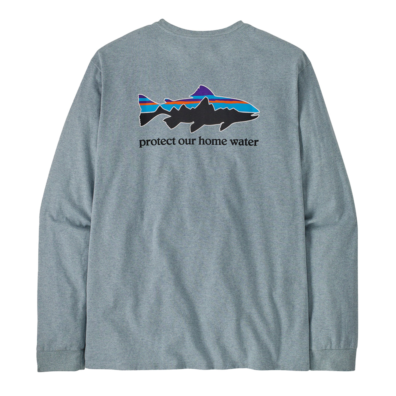 Patagonia L/S Home Water Trout Responsibili-Tee Thermal Blue - The Sporting Lodge