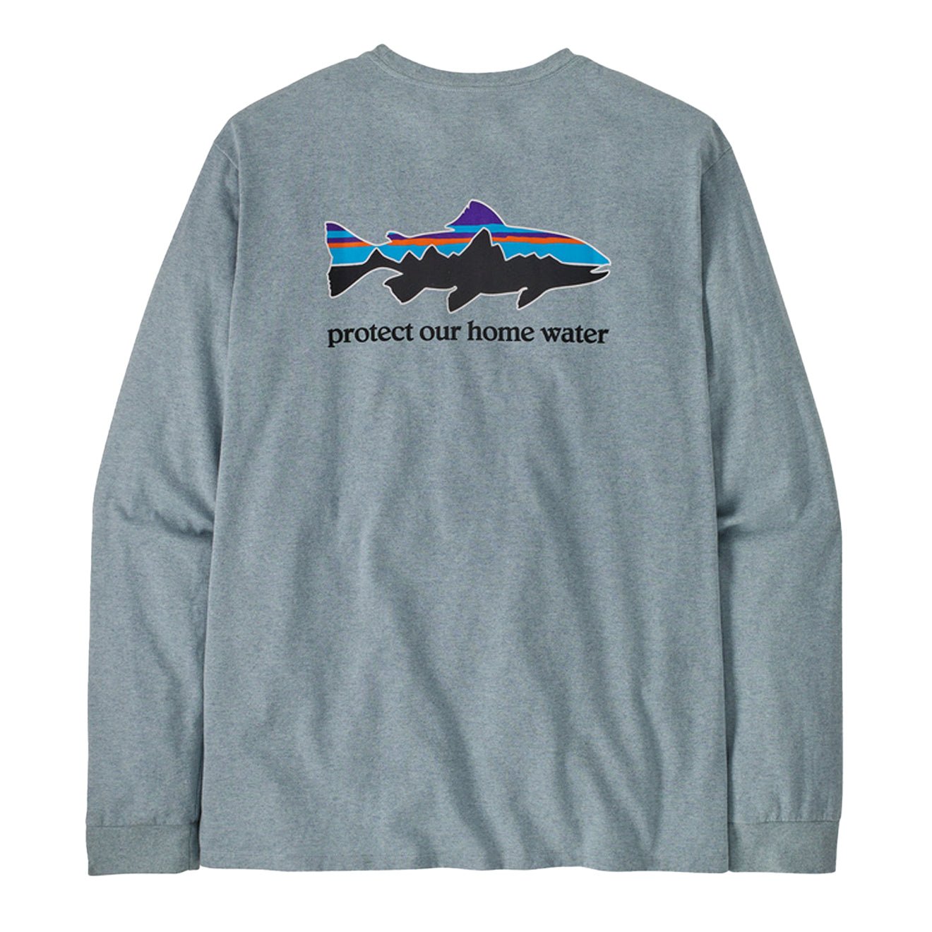 Patagonia L/S Home Water Trout Responsibili - Tee Thermal Blue - The Sporting Lodge