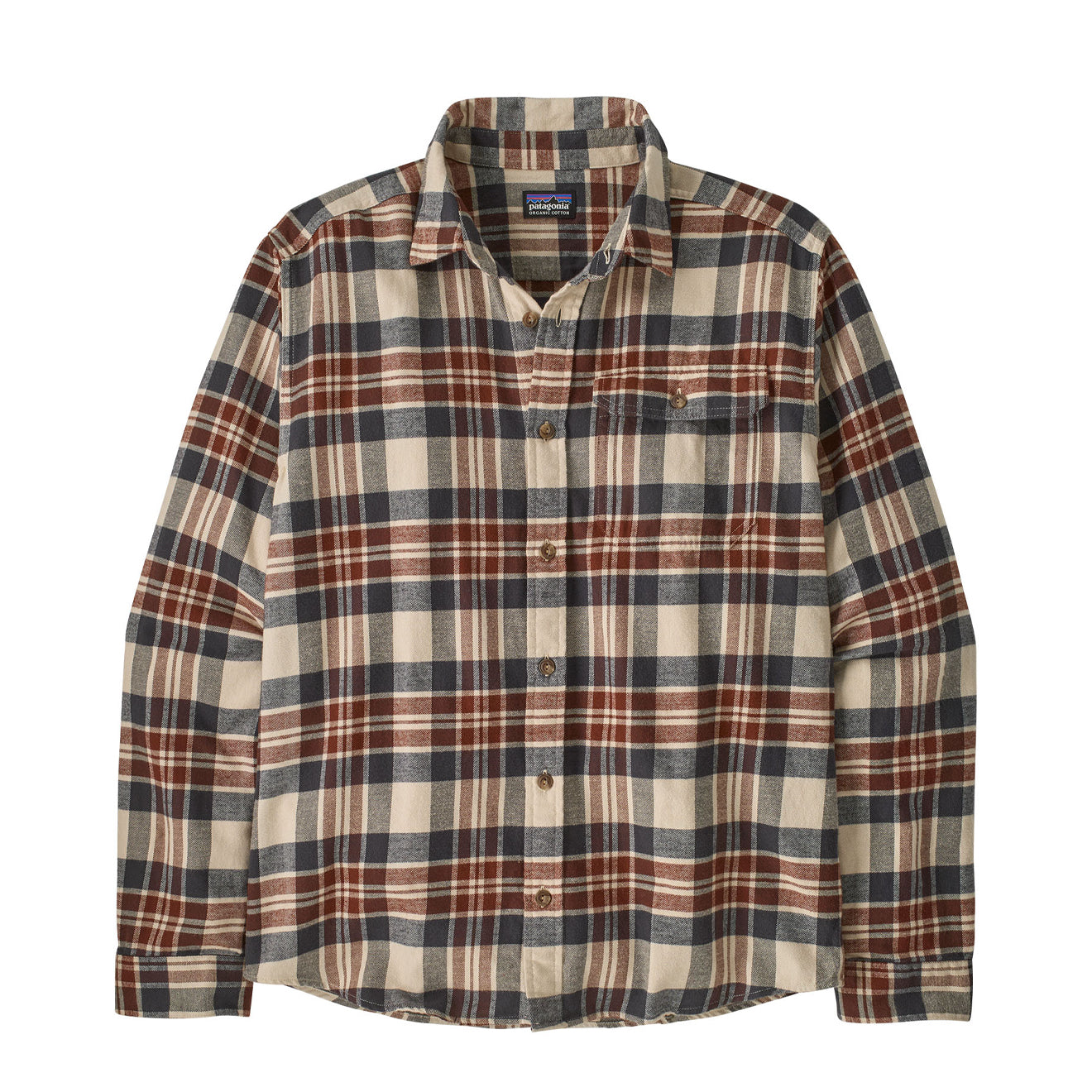 Patagonia L/S Lightweight Fjord Flannel Shirt Paw Dried Vanilla - The Sporting Lodge