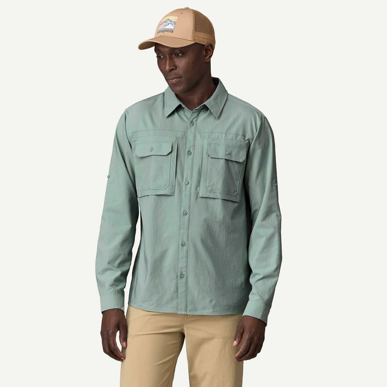Patagonia L/S Self Guided Sun Shirt Thermal Blue - The Sporting Lodge