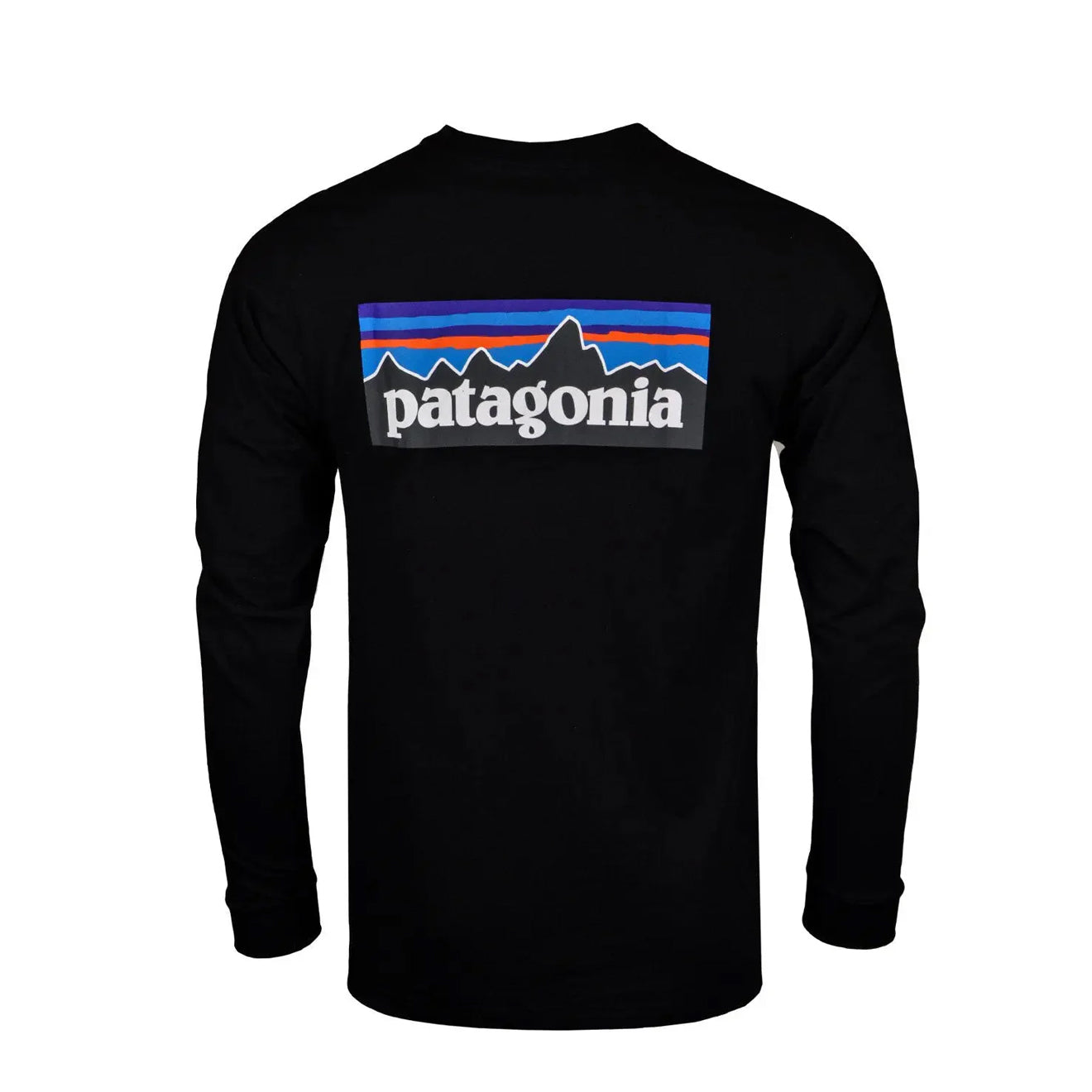 Patagonia Long Sleeve P-6 Logo Responsibili-Tee Black - The Sporting Lodge