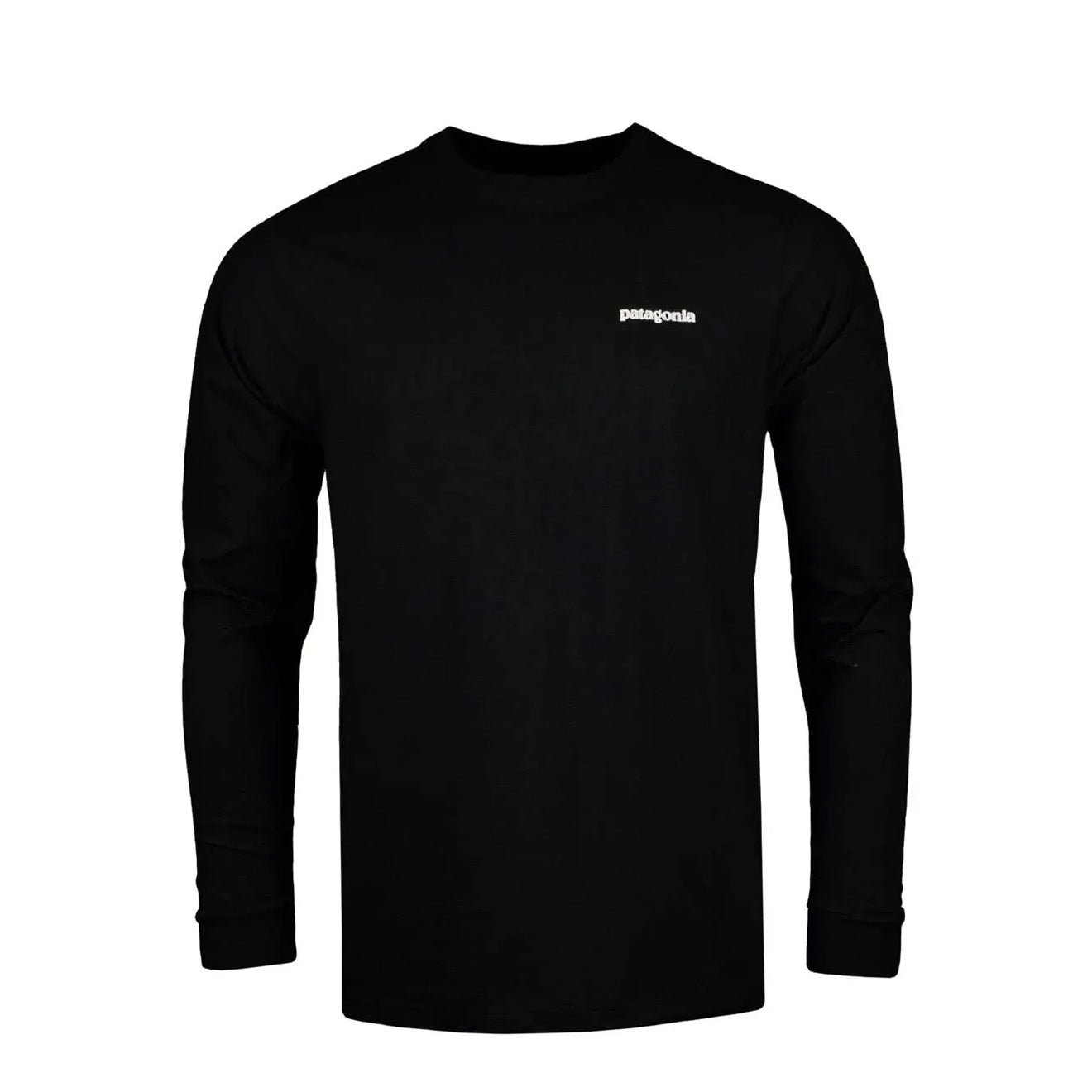 Patagonia Long Sleeve P-6 Logo Responsibili-Tee Black - The Sporting Lodge