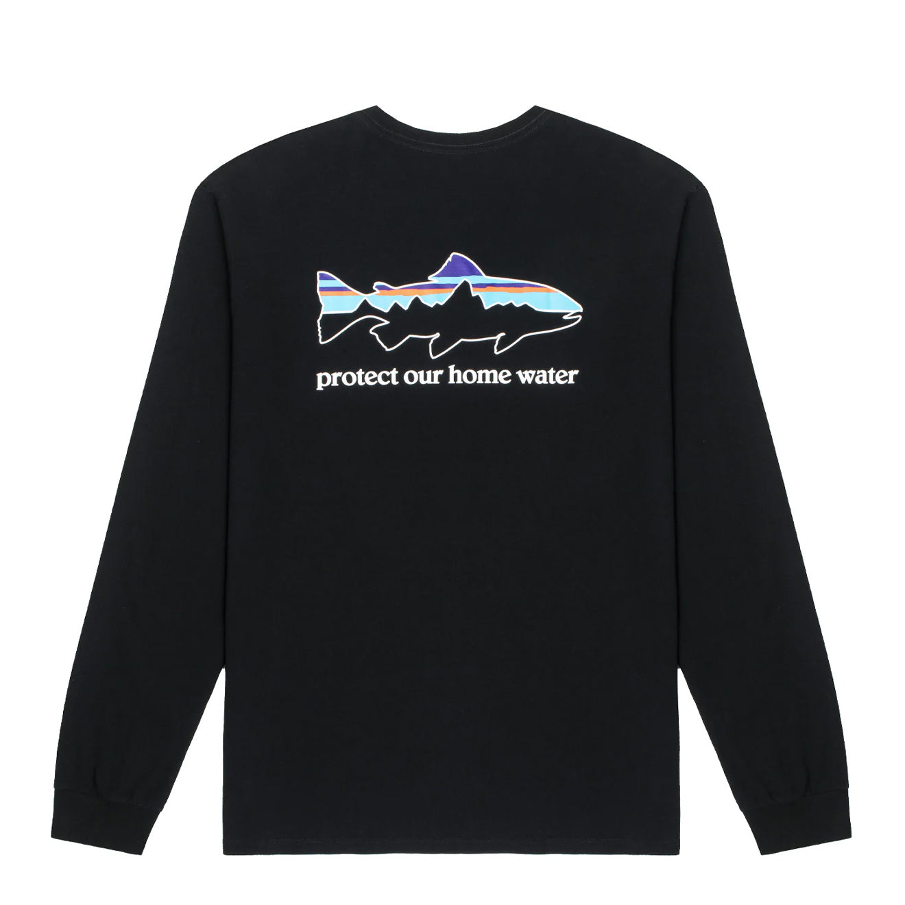 Patagonia Long Sleeved Home Water Trout Responsibili-Tee Black