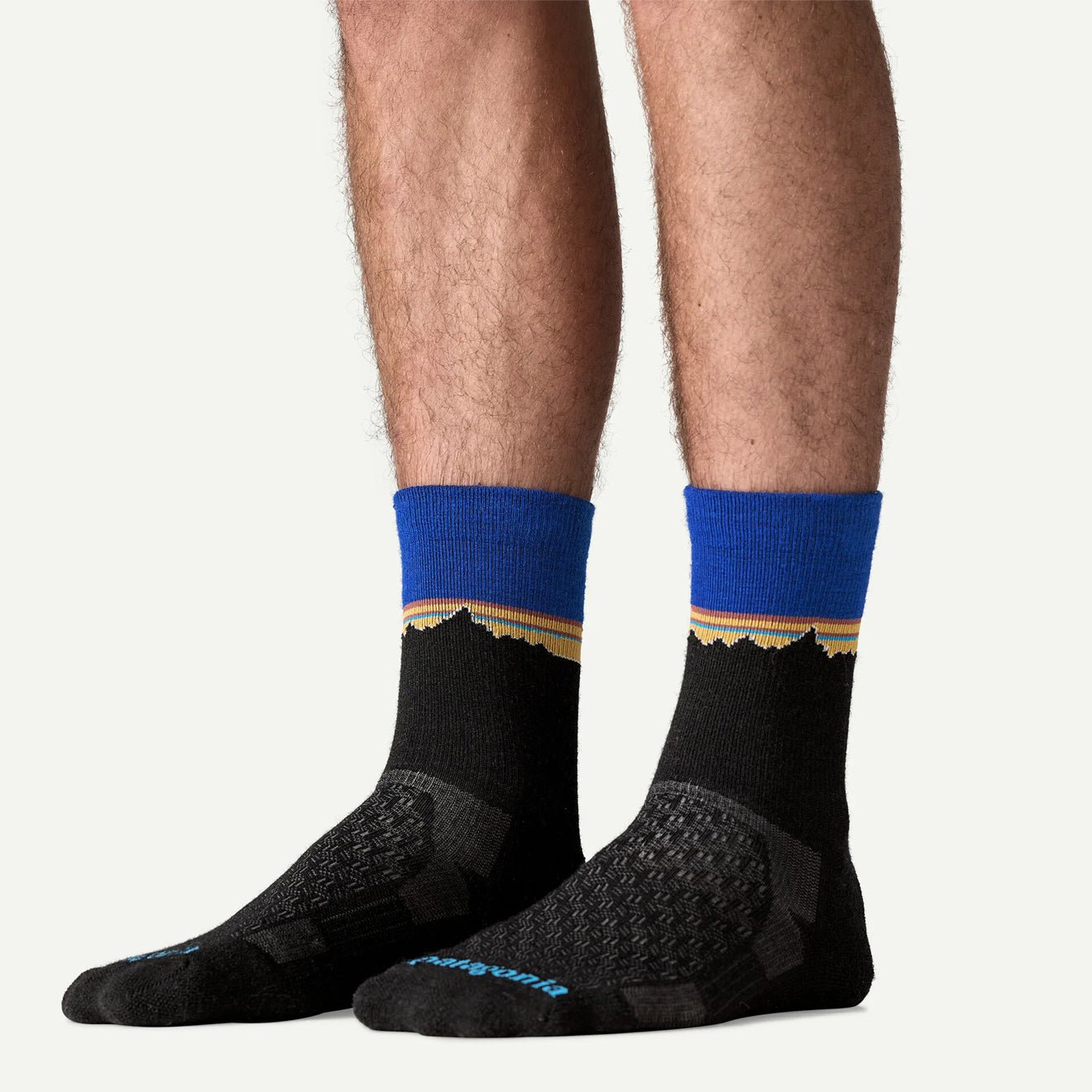 Patagonia Merino Wool Blend Crew Socks Mountain Trout Basin Green