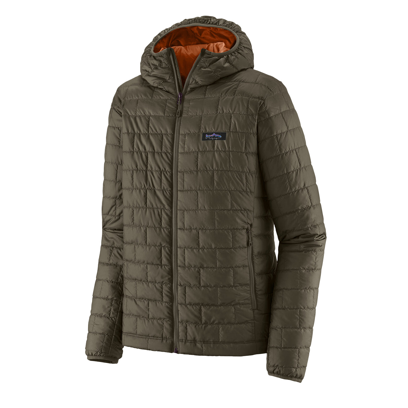 Patagonia Nano Puff Fitz Roy Trout Hoody Pine Needle Green - The Sporting Lodge