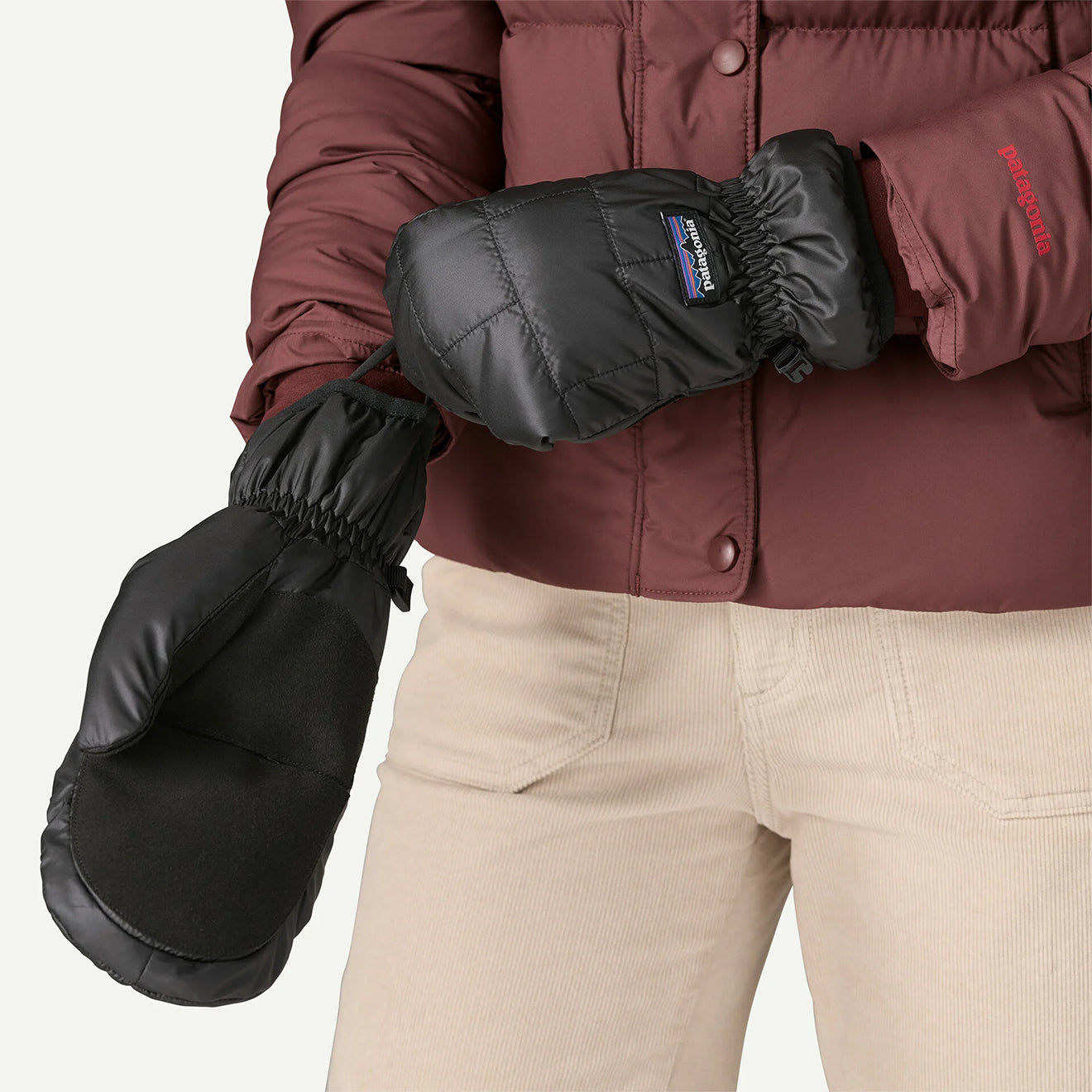 Patagonia Nano Puff Mitts Dried Vanilla - The Sporting Lodge
