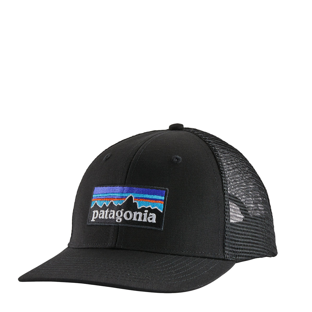Patagonia P-6 Logo Trucker Hat Black - The Sporting Lodge