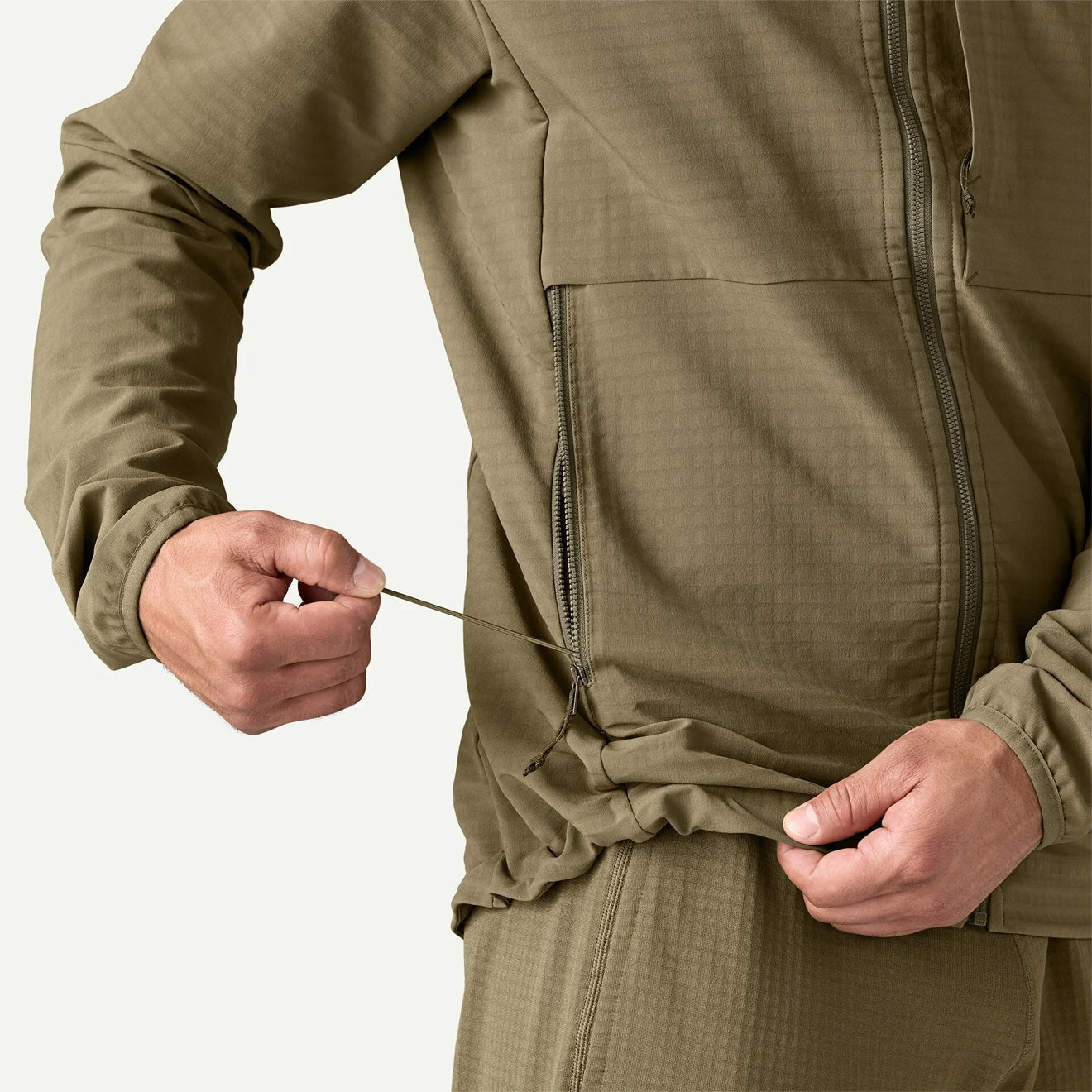 Patagonia R1 TechFace Fitz Roy Trout Hoody Black - The Sporting Lodge