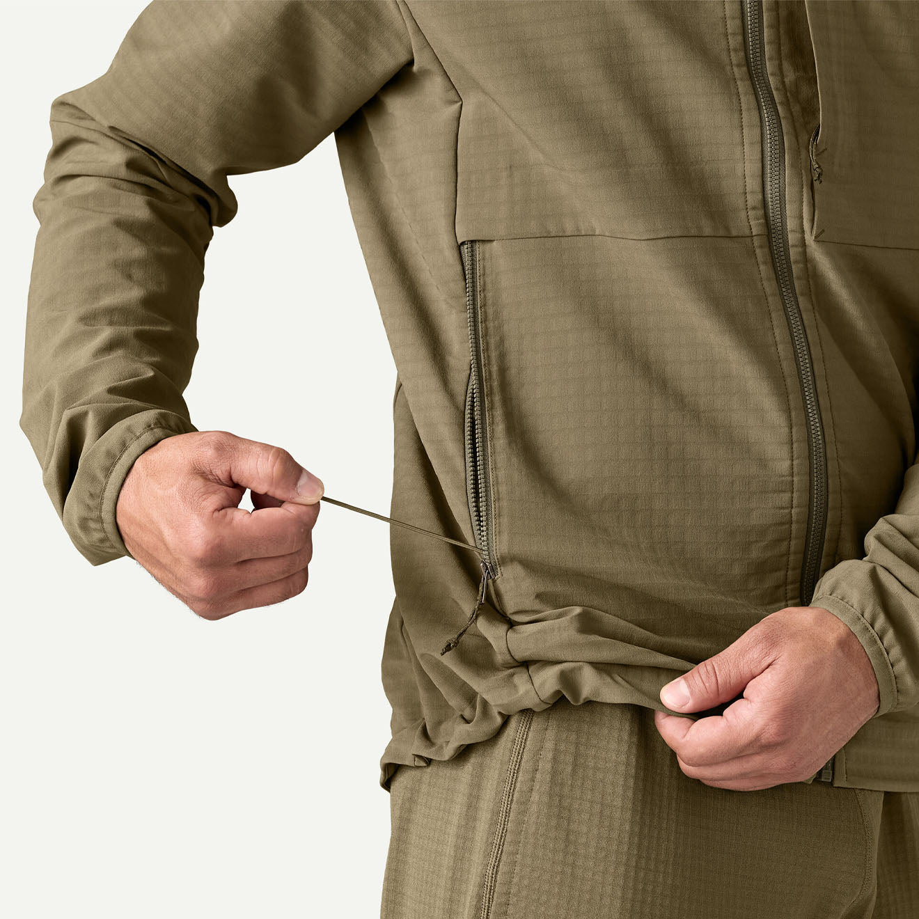 Patagonia R1 TechFace Fitz Roy Trout Hoody Dark Ash - The Sporting Lodge