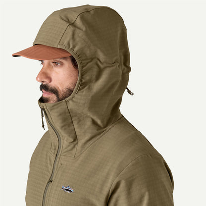 Patagonia R1 TechFace Fitz Roy Trout Hoody Dark Ash - The Sporting Lodge