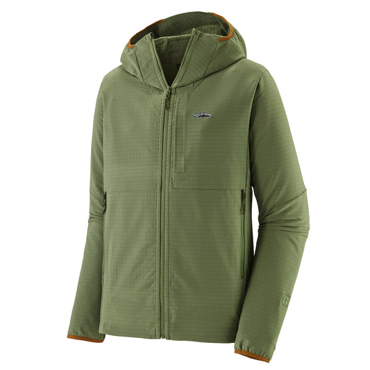 Patagonia R1 TechFace Fitz Roy Trout Hoody Terrain Green - The Sporting Lodge