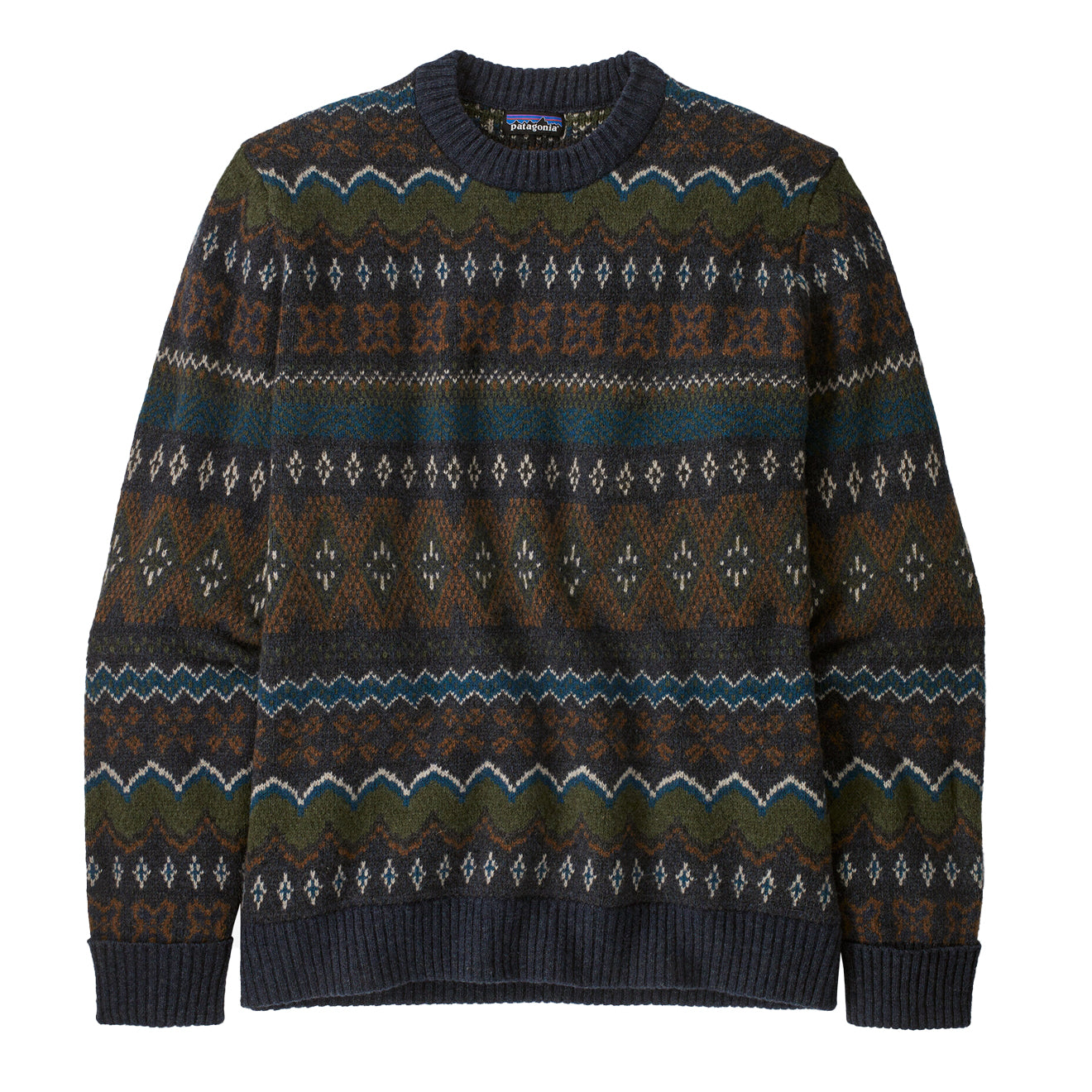 Patagonia Recycled Wool-Blend Sweater Helmsman / Smolder Blue - The Sporting Lodge