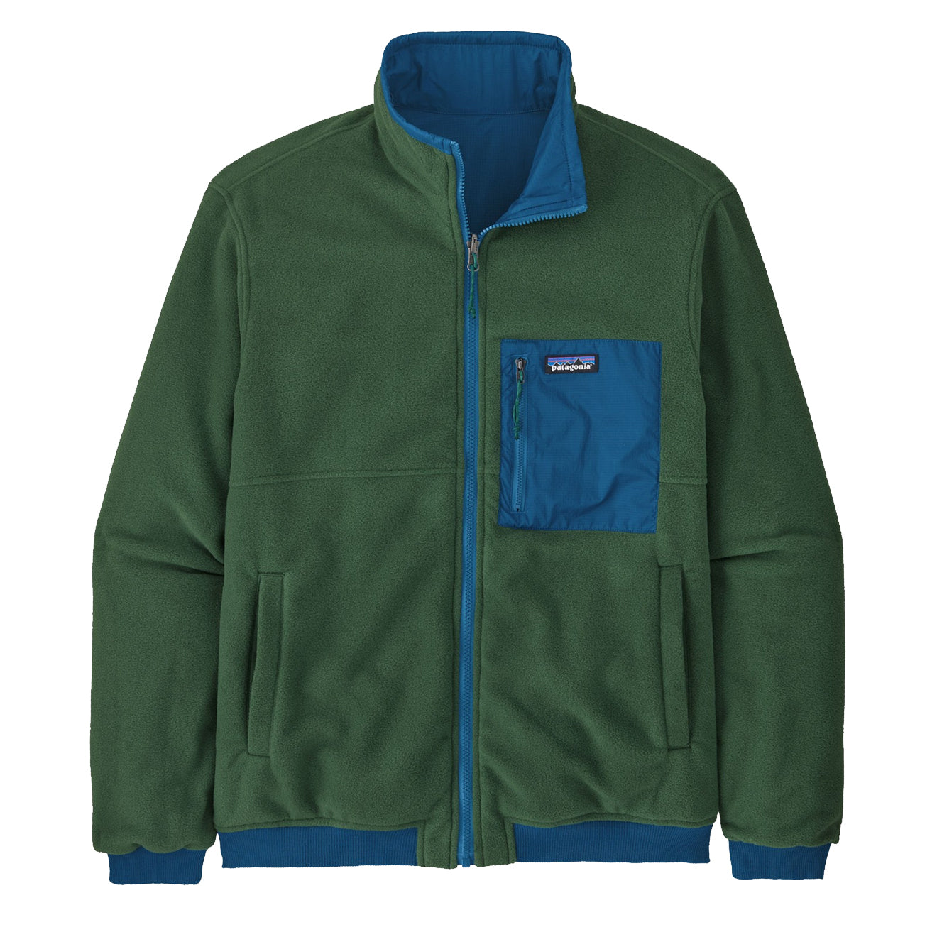 Patagonia Reversible Shelled Microdini Fleece Jacket Endless Blue - The Sporting Lodge