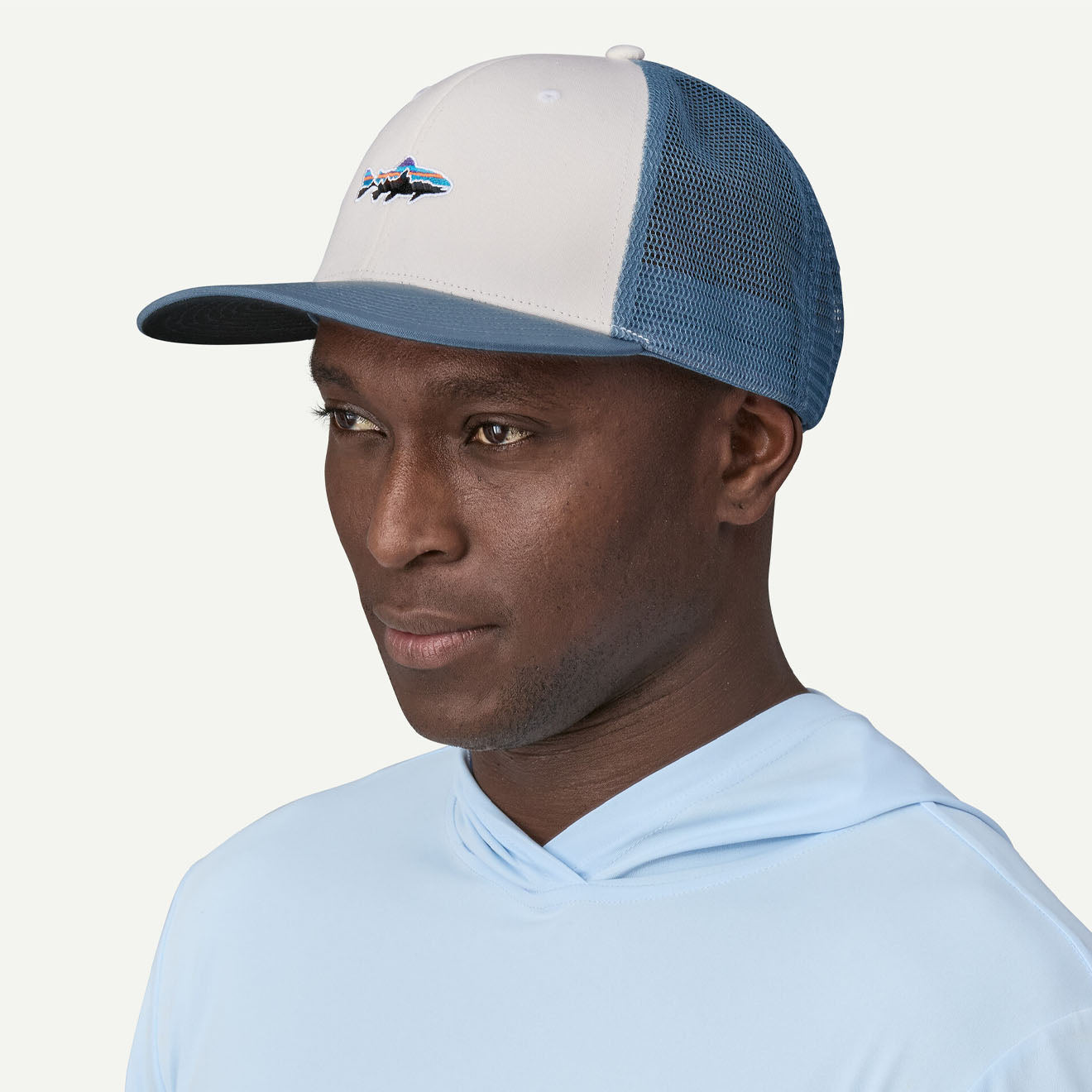 Patagonia Stand Up Trout Trucker Hat White - The Sporting Lodge