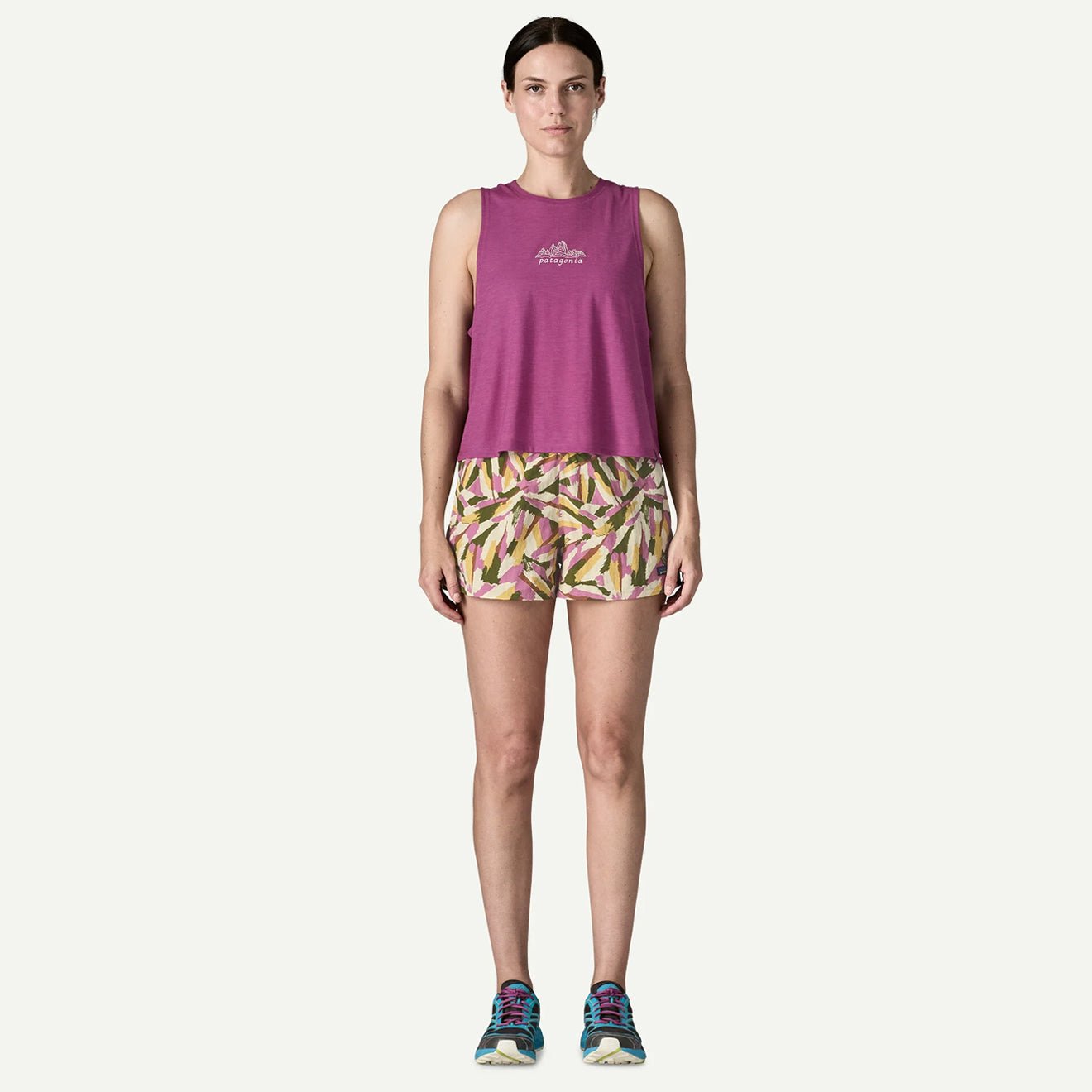 Patagonia Womens Barely Baggies Shorts 2 1/2 in. Small Sunshine Natural