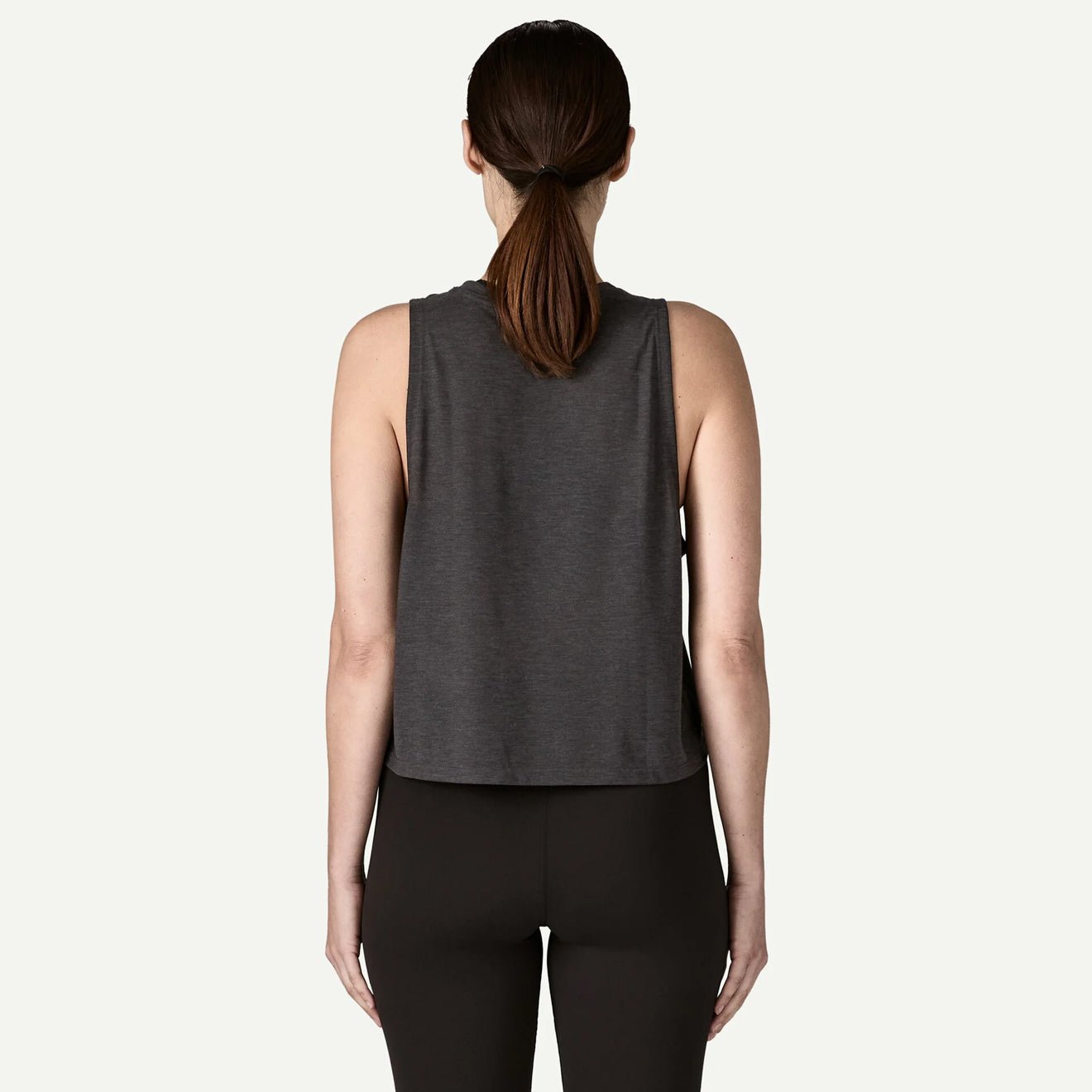 Patagonia Womens Cap Cool Trail Cropped Tank Ink Black