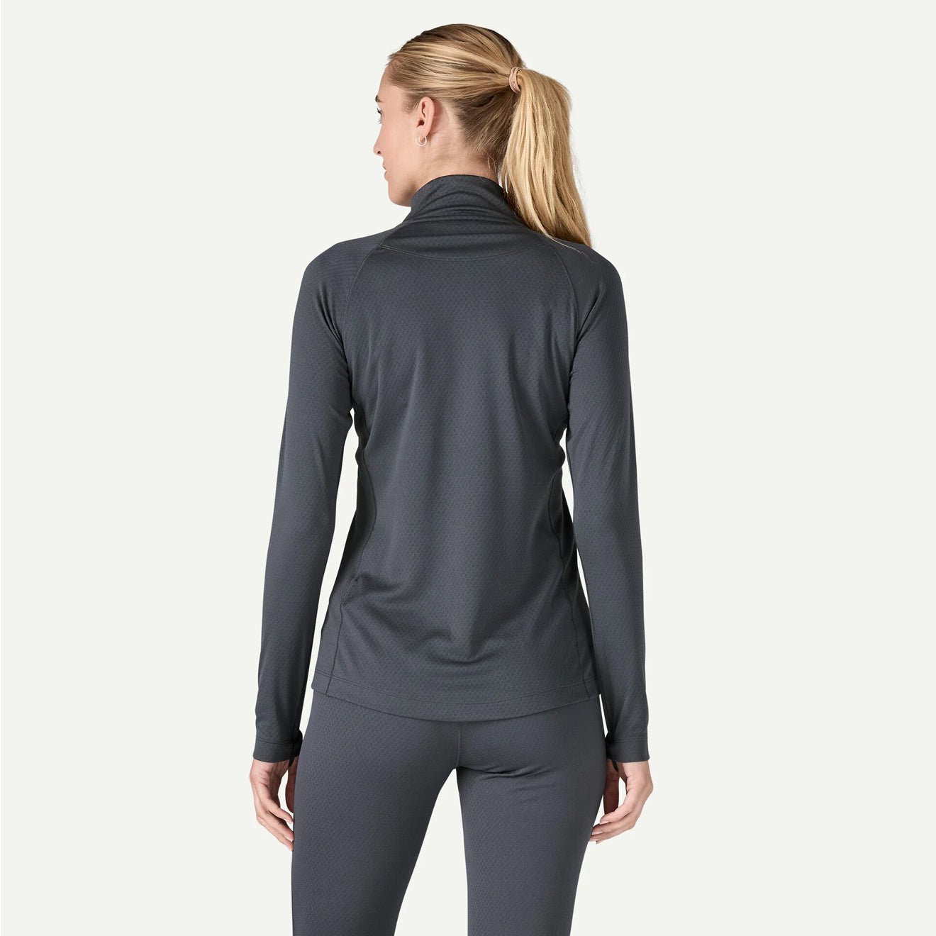 Patagonia Womens Cap Midweight Zip Neck Smolder Blue - The Sporting Lodge