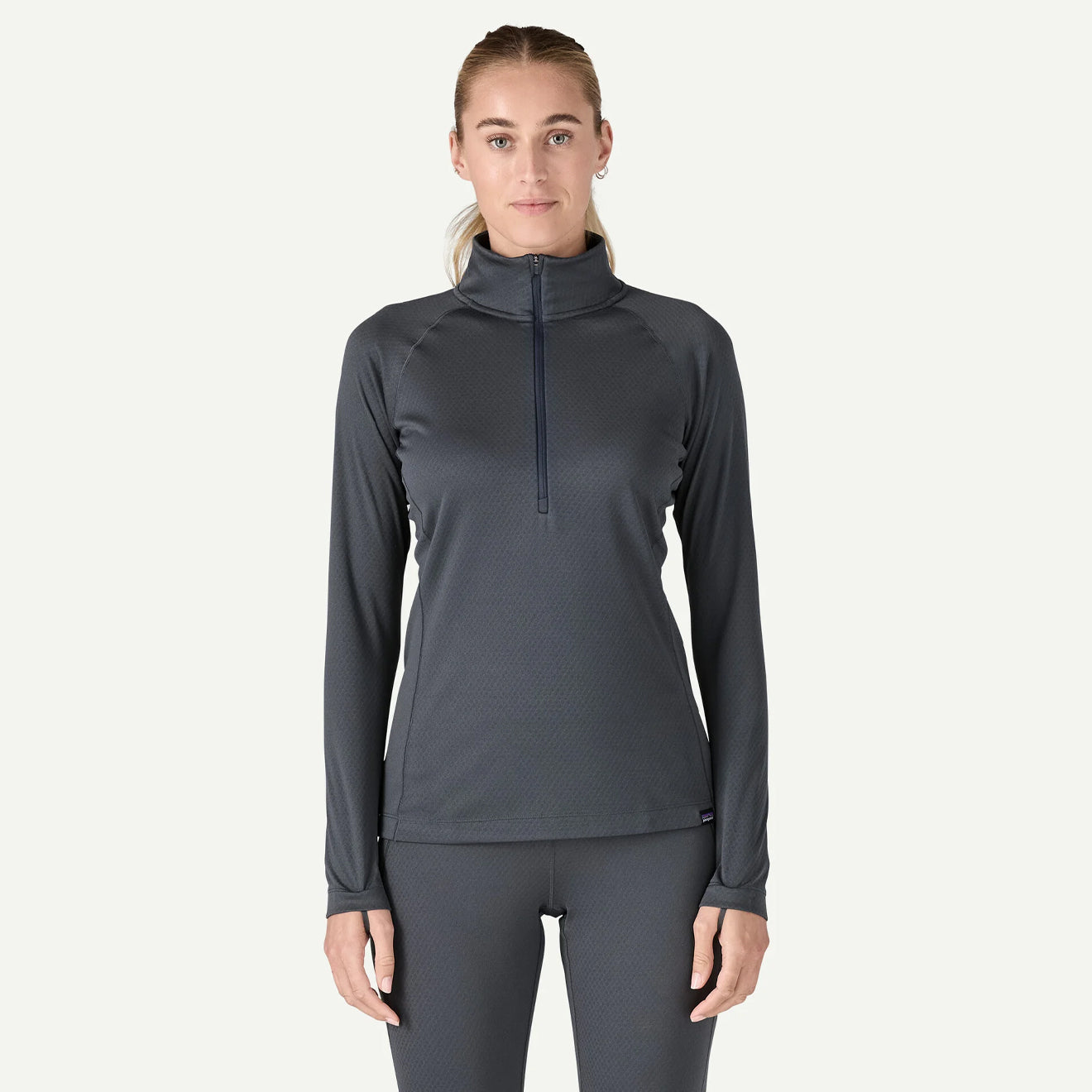 Patagonia Womens Cap Midweight Zip Neck Smolder Blue