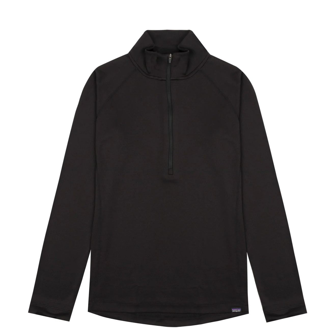 Patagonia Womens Capilene Midweight Zip Neck T-Shirt Black