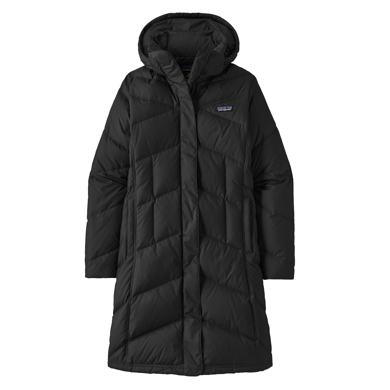 Patagonia Womens Down With It Parka Black - The Sporting Lodge