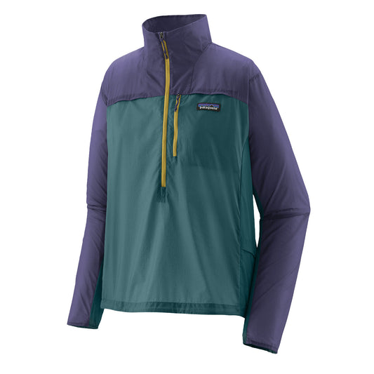 Patagonia Womens Houdini Stash 1/2 Zip Pullover Wetland Blue / Solstice Purple - The Sporting Lodge
