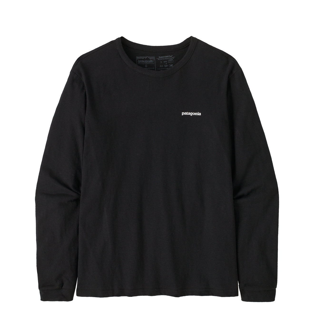 Patagonia Womens L/S P-6 Logo Responsibili-Tee Black