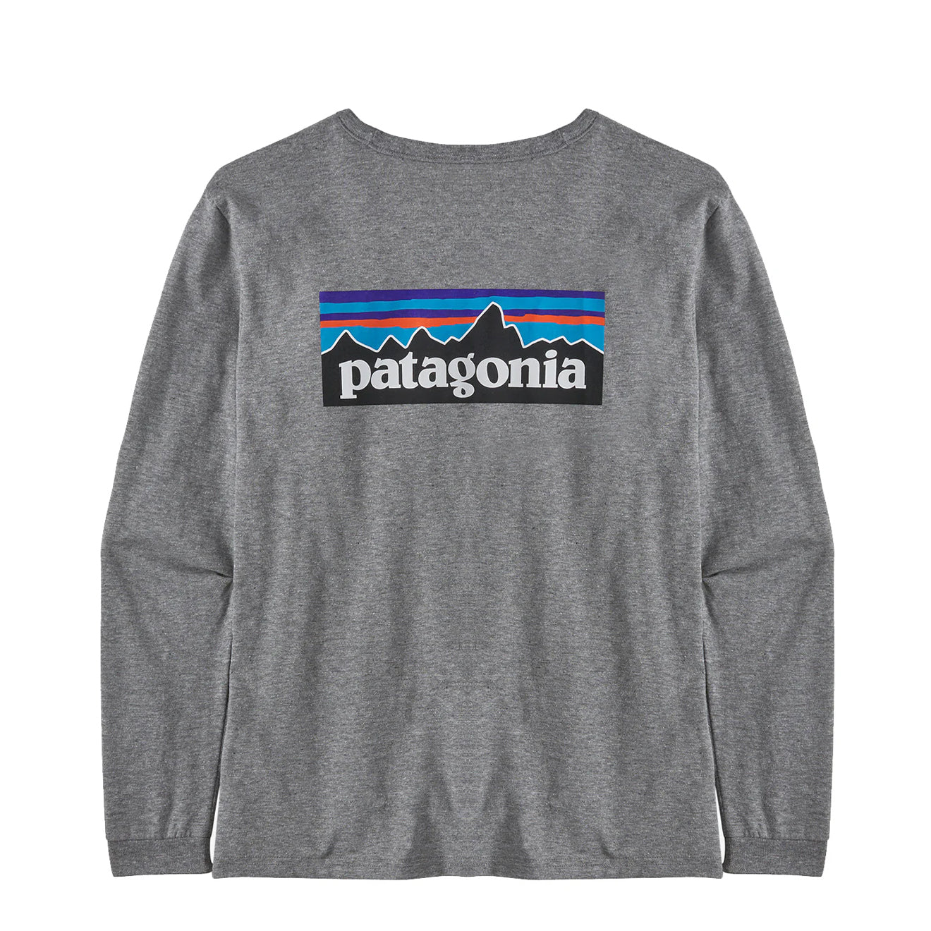Patagonia Womens L/S P-6 Logo Responsibili-Tee Gravel Heather - The Sporting Lodge