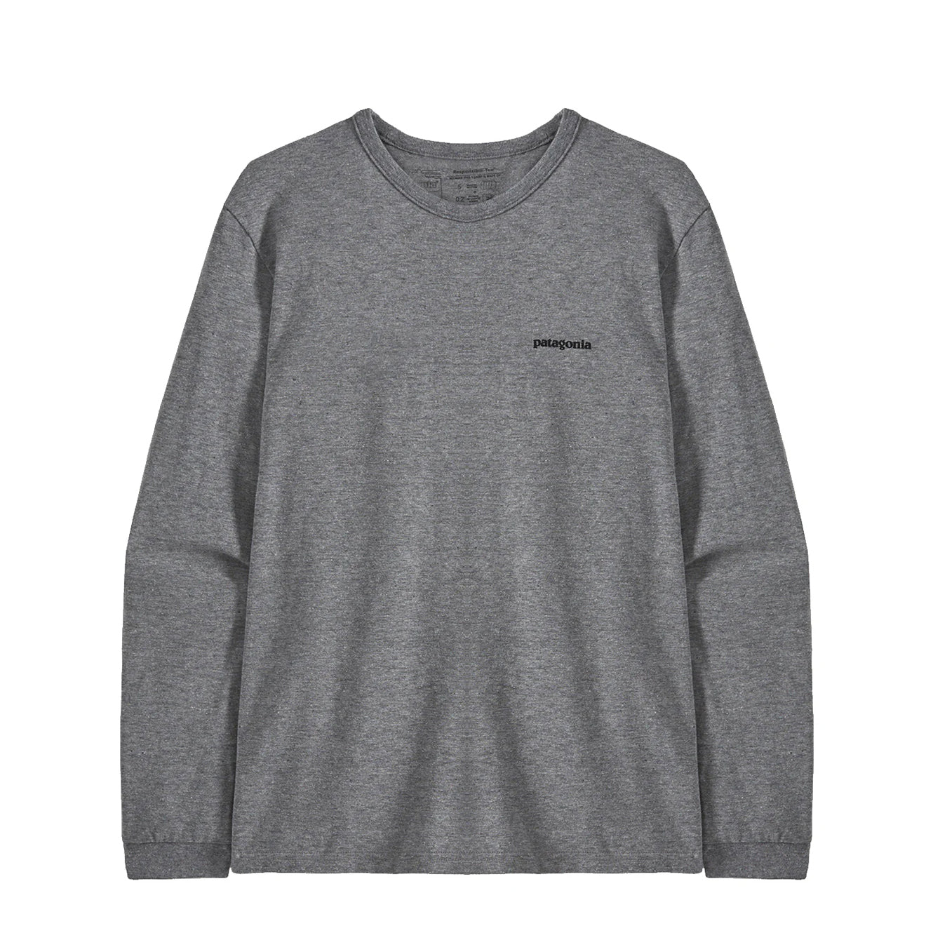 Patagonia Womens L/S P-6 Logo Responsibili-Tee Gravel Heather - The Sporting Lodge
