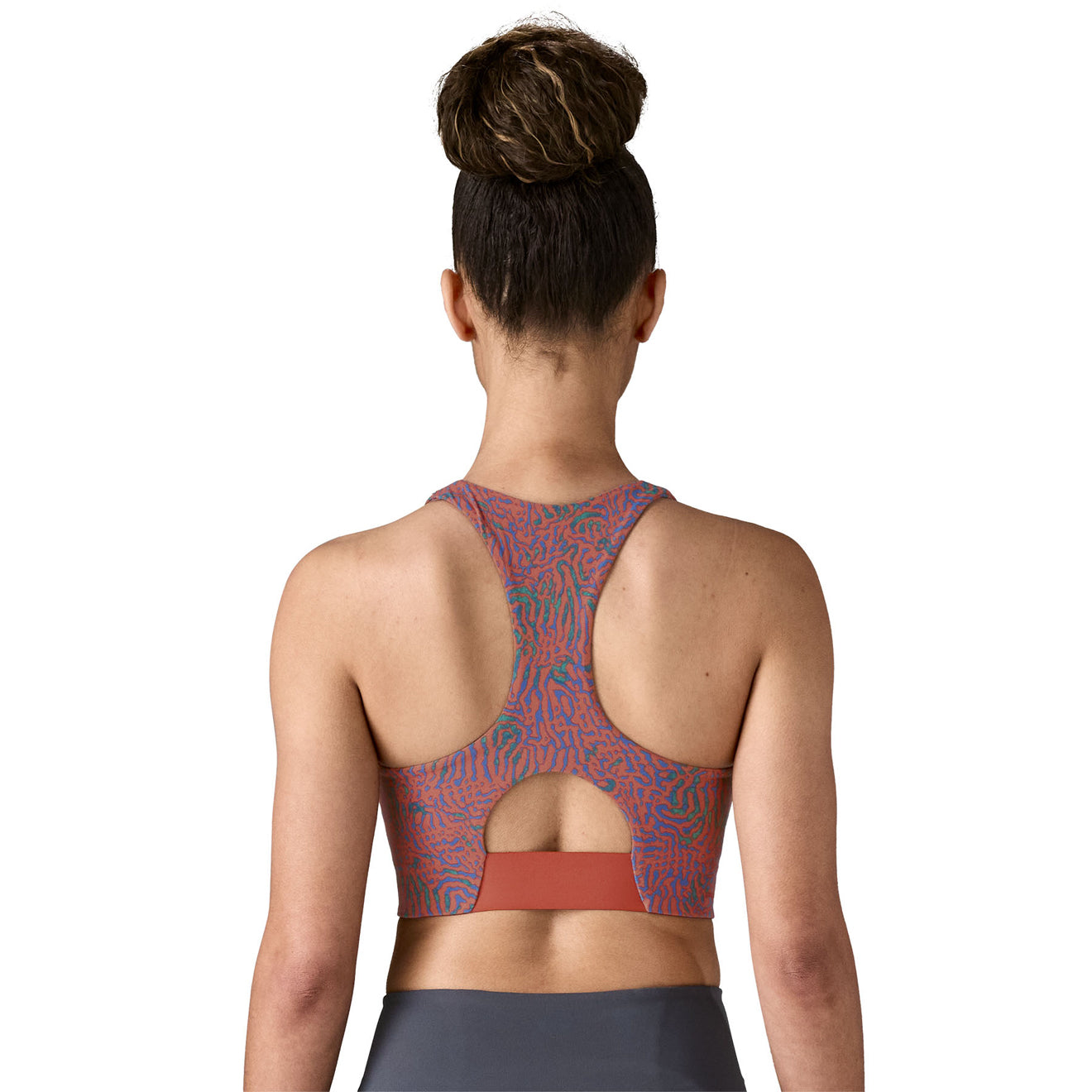 Patagonia Womens Maipo Mid Impact Bra Sea Run Potters Red