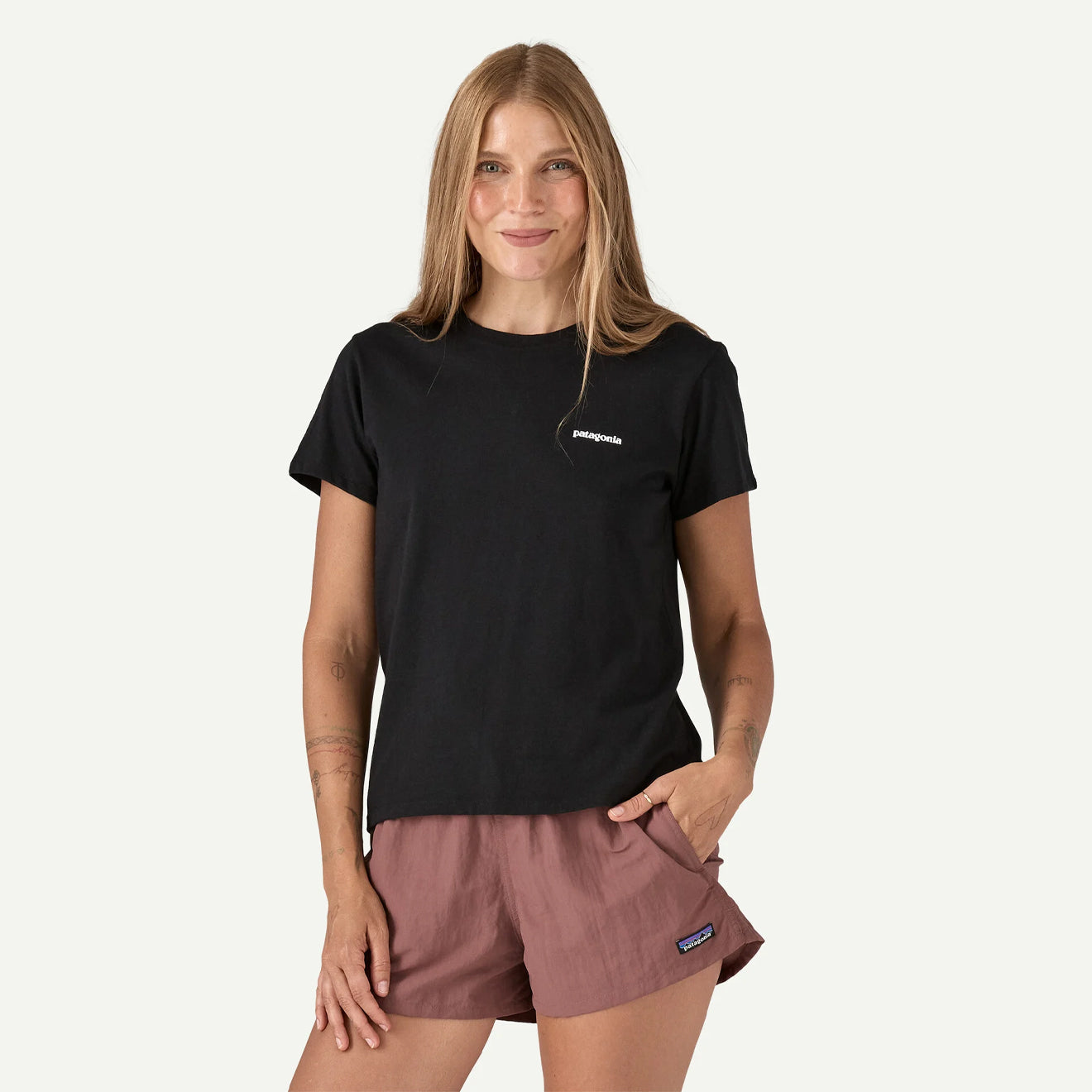 Patagonia Womens P-6 Logo Responsibili-Tee Black