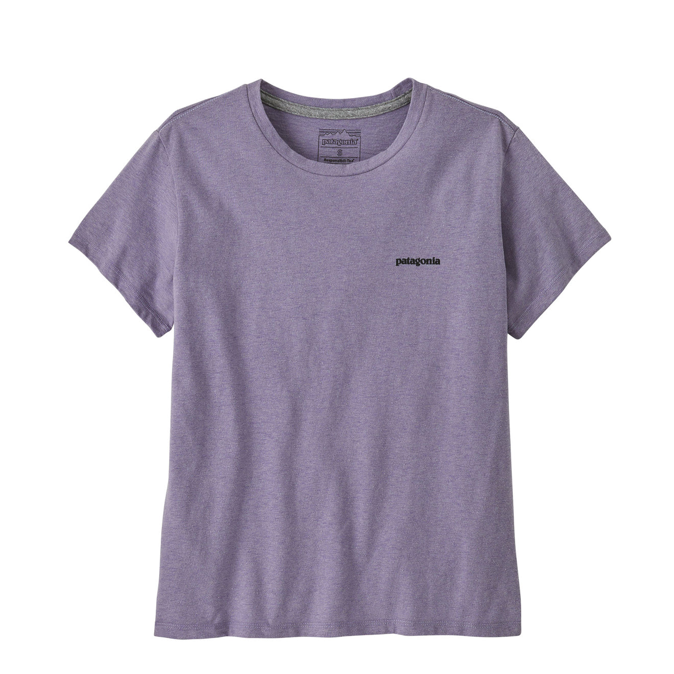 Patagonia Womens P-6 Logo Responsibili-Tee Concrete Purple