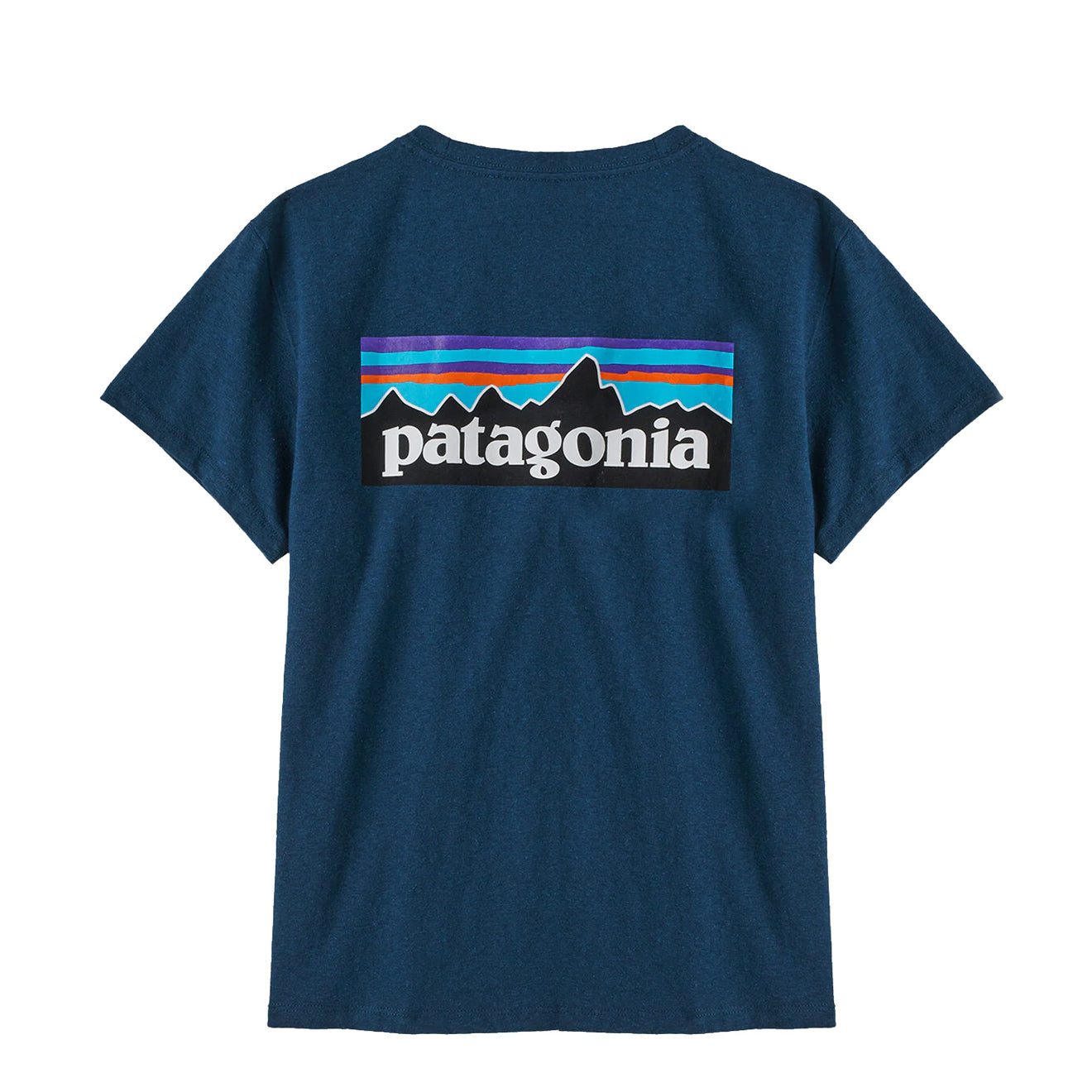 Patagonia Womens P-6 Logo Responsibili Tee Tidepool Blue