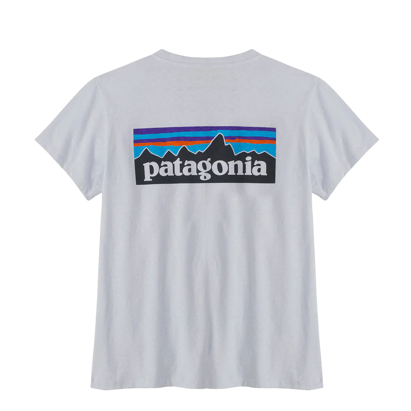 Patagonia Womens P-6 Logo Responsibili Tee White - The Sporting Lodge