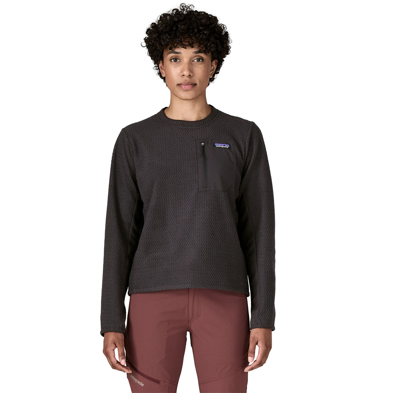 Patagonia Womens R1 Air Fleece Crewneck Black
