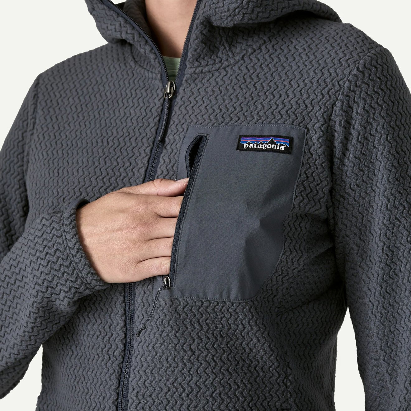 Patagonia Womens R1 Air Fleece Full-Zip Hoody Smolder Blue - The Sporting Lodge