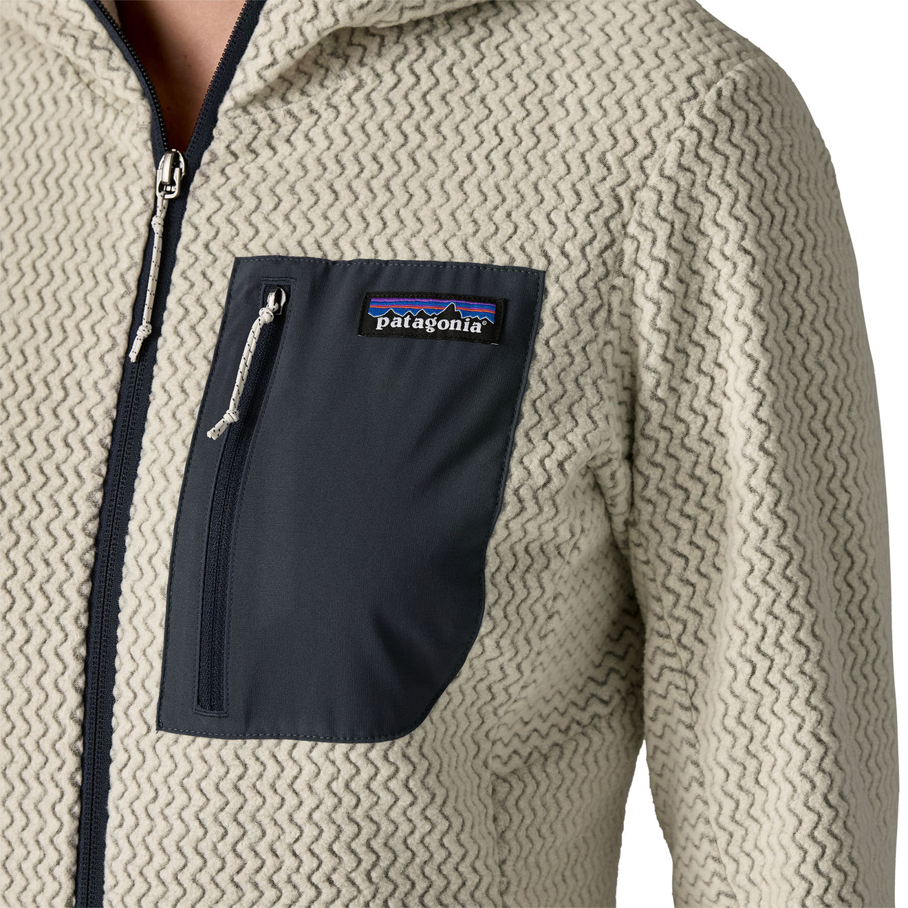 Patagonia Womens R1 Air Fleece Full-Zip Hoody Wool White