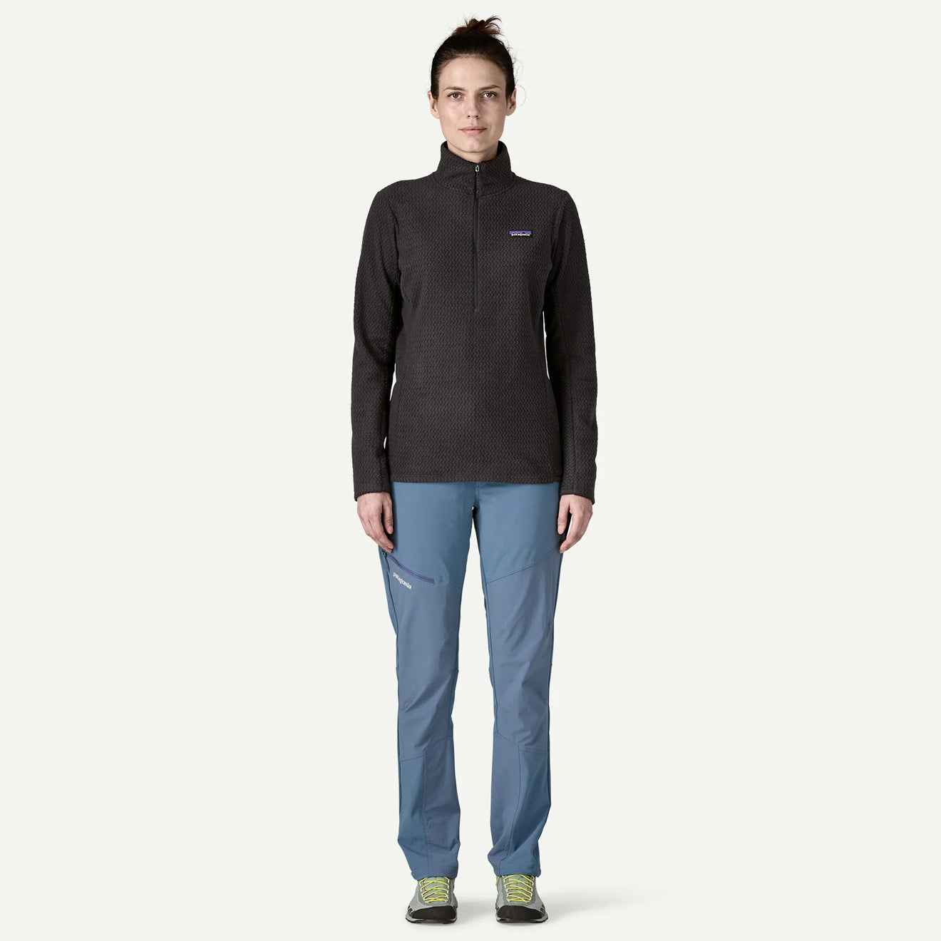 Patagonia Womens R1 Air Fleece Zip-Neck Black