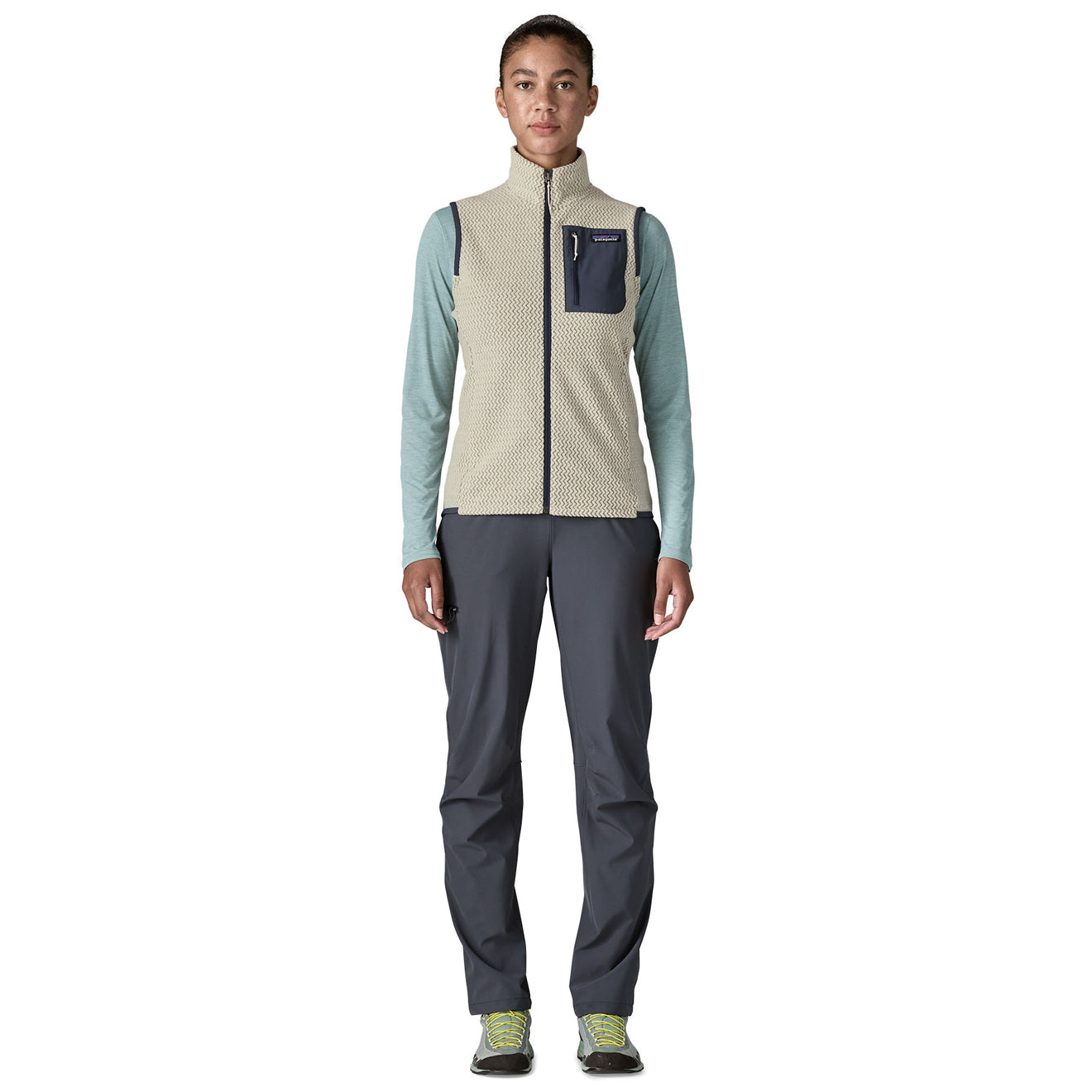 Patagonia Womens R1 Air Fleece Vest Wool White