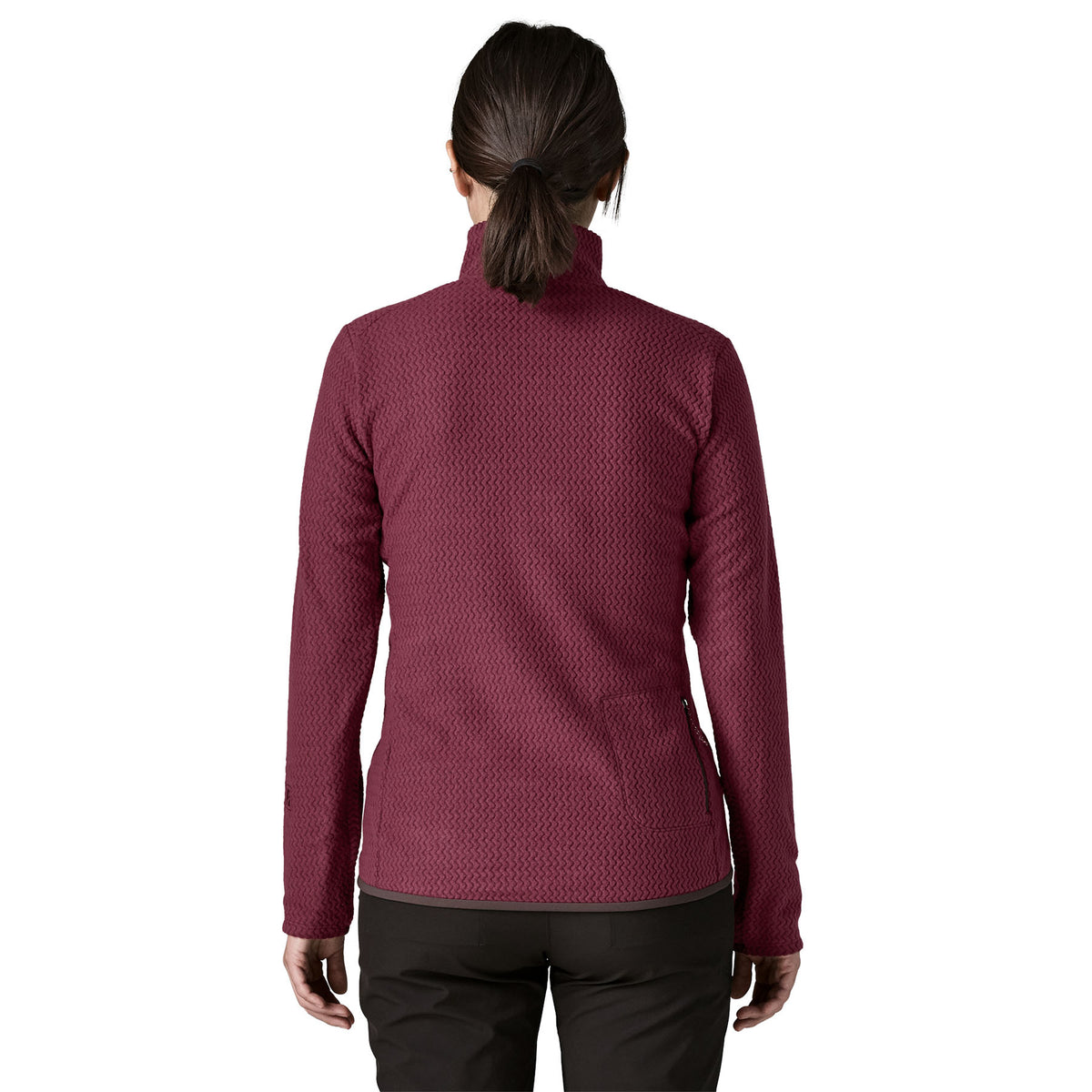 Patagonia Womens R1 Air Fleece Zip-Neck Berry Fig