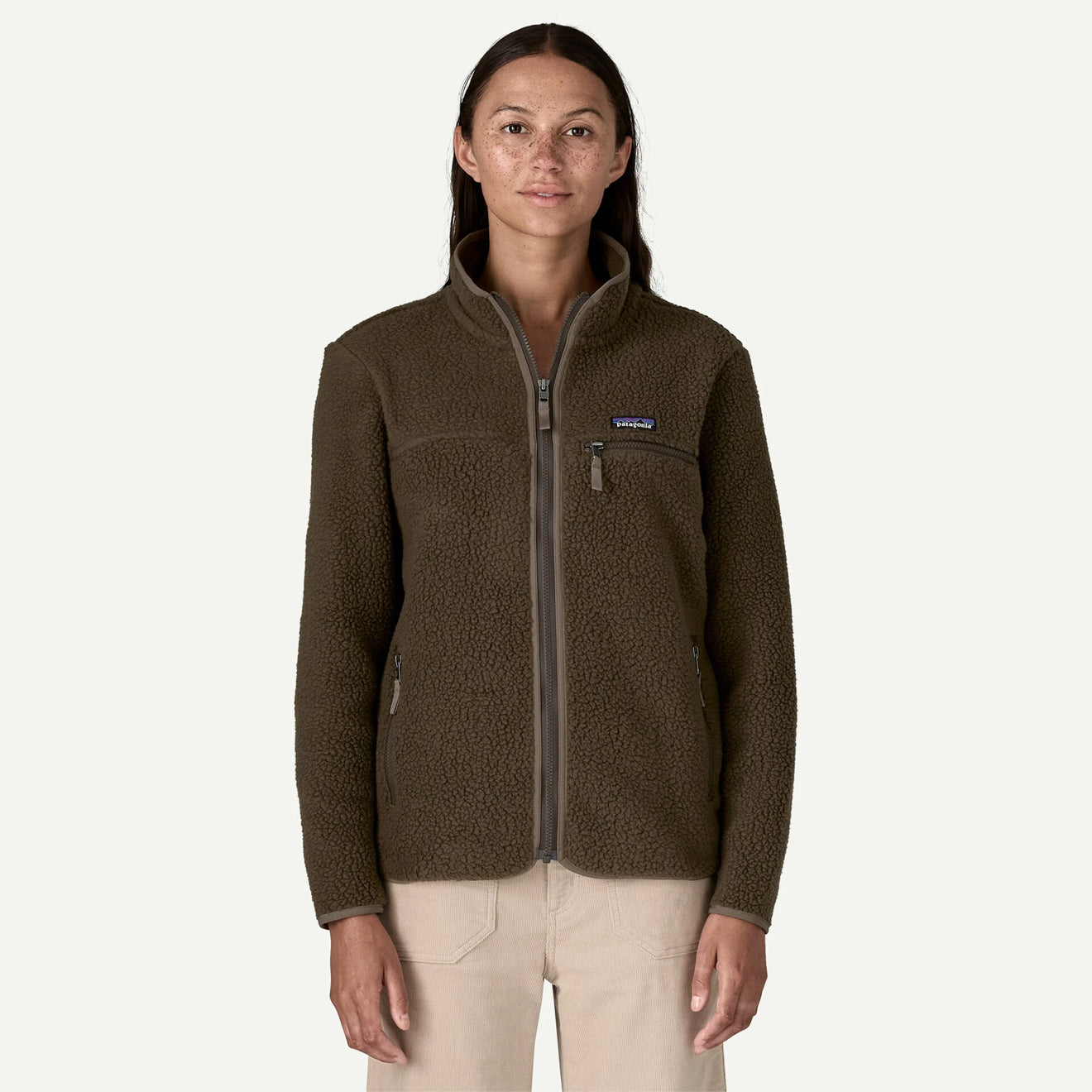 Patagonia Womens Retro Pile Fleece Jacket Otter Brown