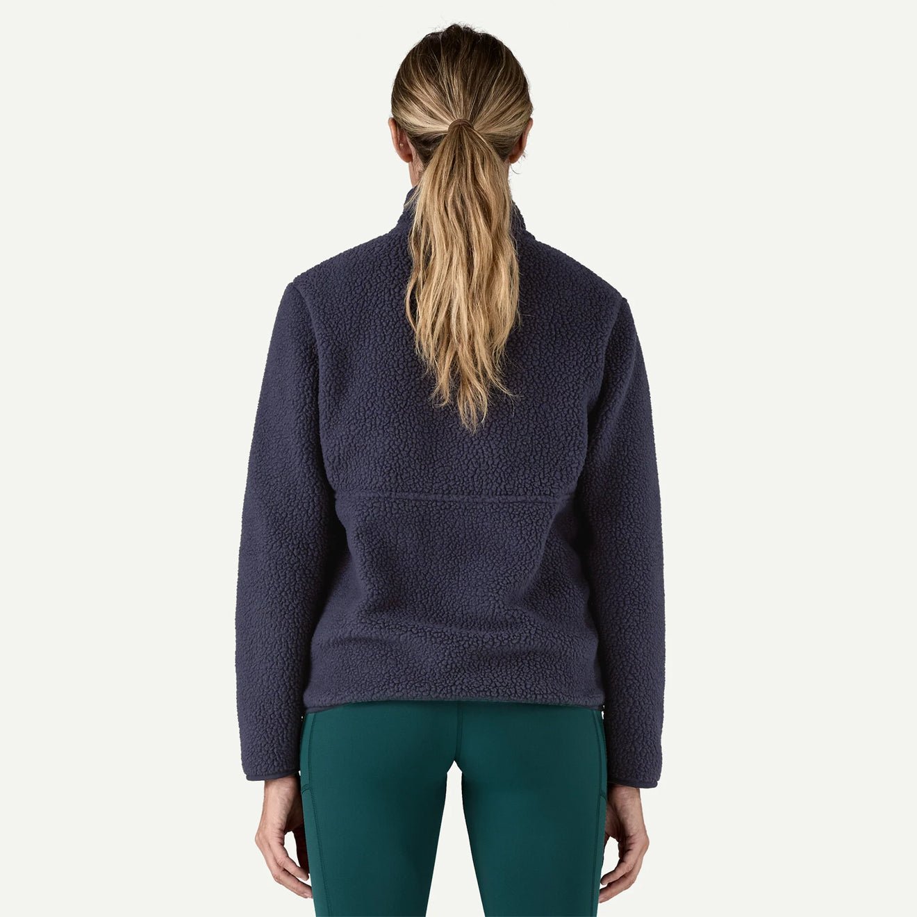 Patagonia Womens Retro Pile Fleece Marsupial Pullover Sunken Blue - The Sporting Lodge