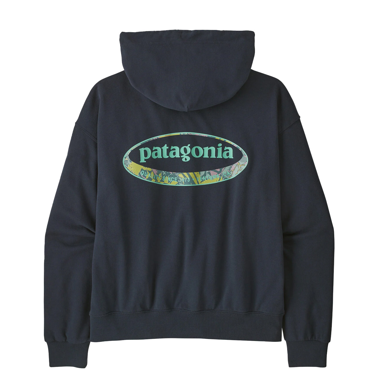 Patagonia Womens '95 Oval Logo Daily Hoody Smolder Blue Moon Tripper - The Sporting Lodge