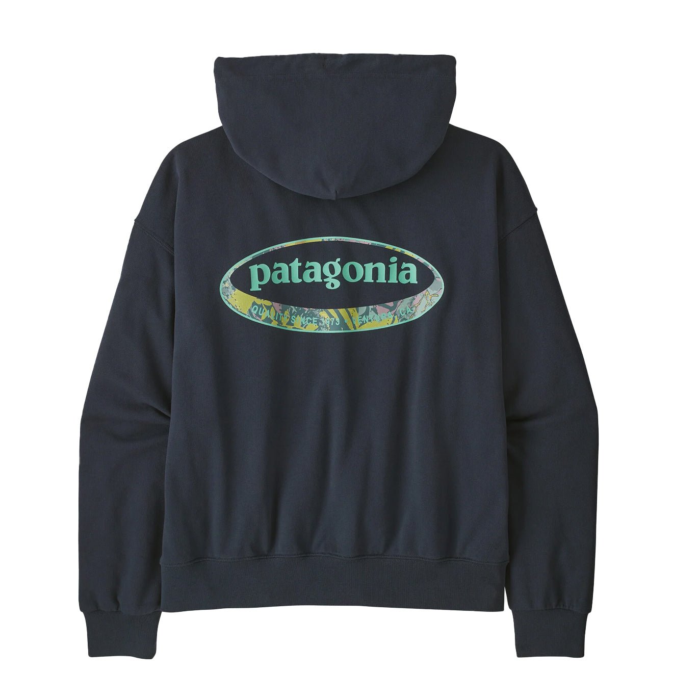 Patagonia Womens '95 Oval Logo Daily Hoody Smolder Blue Moon Tripper - The Sporting Lodge