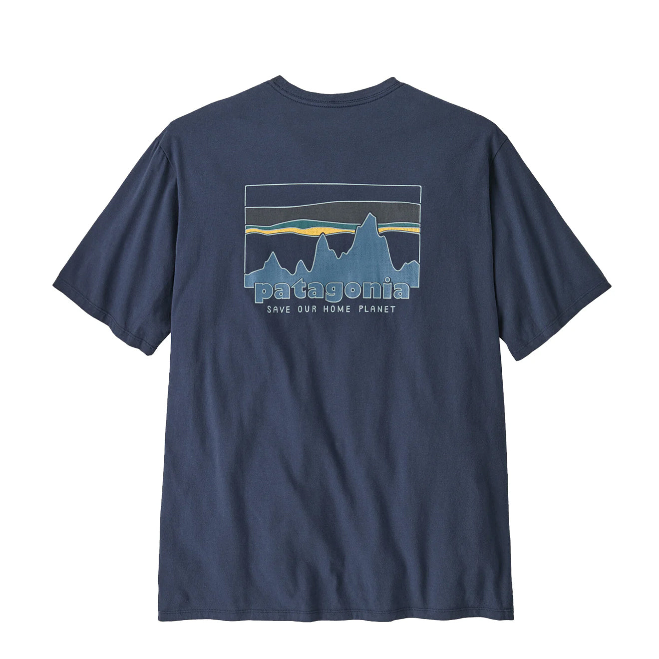 Patagonia '73 Skyline Organic T-Shirt New Navy - The Sporting Lodge