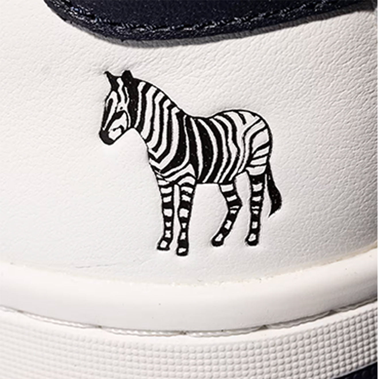 Paul Smith Albany Leather Zebra Trainers White