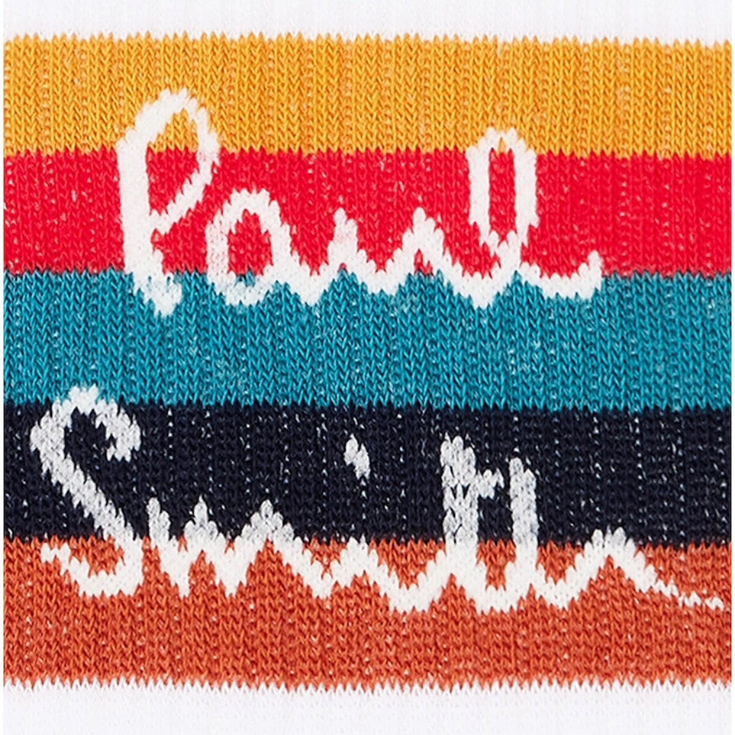 Paul Smith Artist Stripe Logo Socks White - The Sporting Lodge