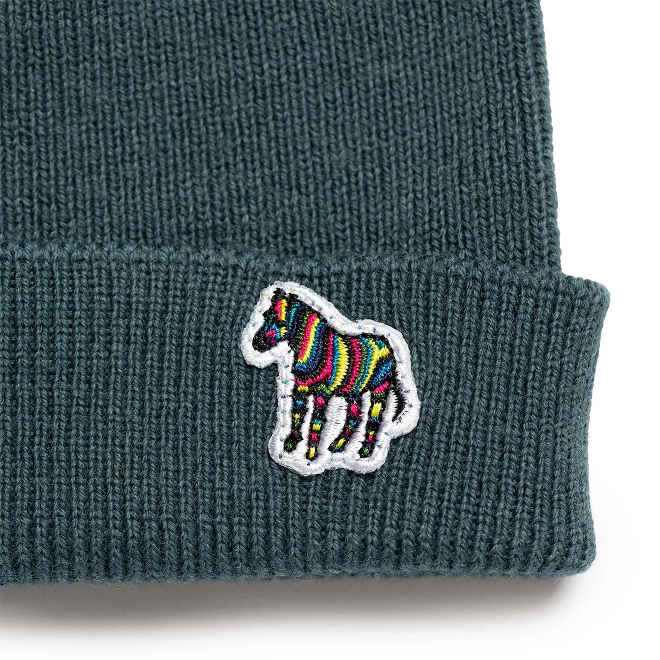 Paul Smith Beanie Zebra Petrol Green - The Sporting Lodge