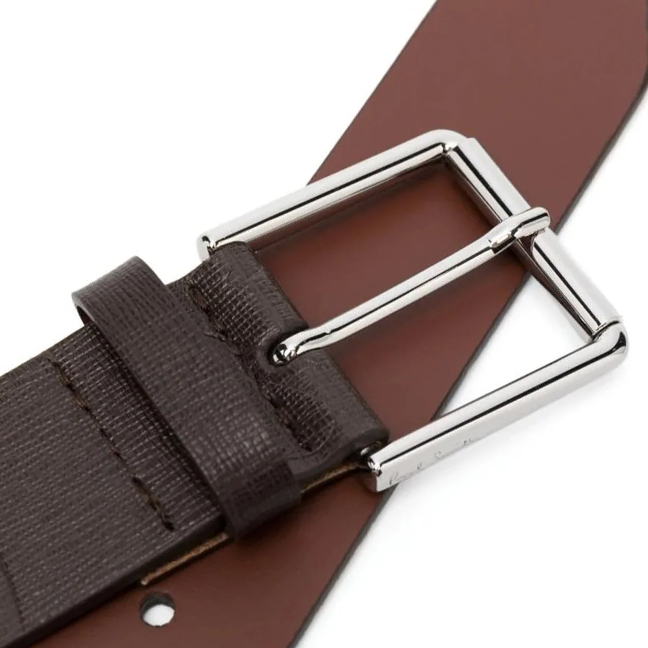 Paul Smith Belt Embossed Brown - The Sporting Lodge