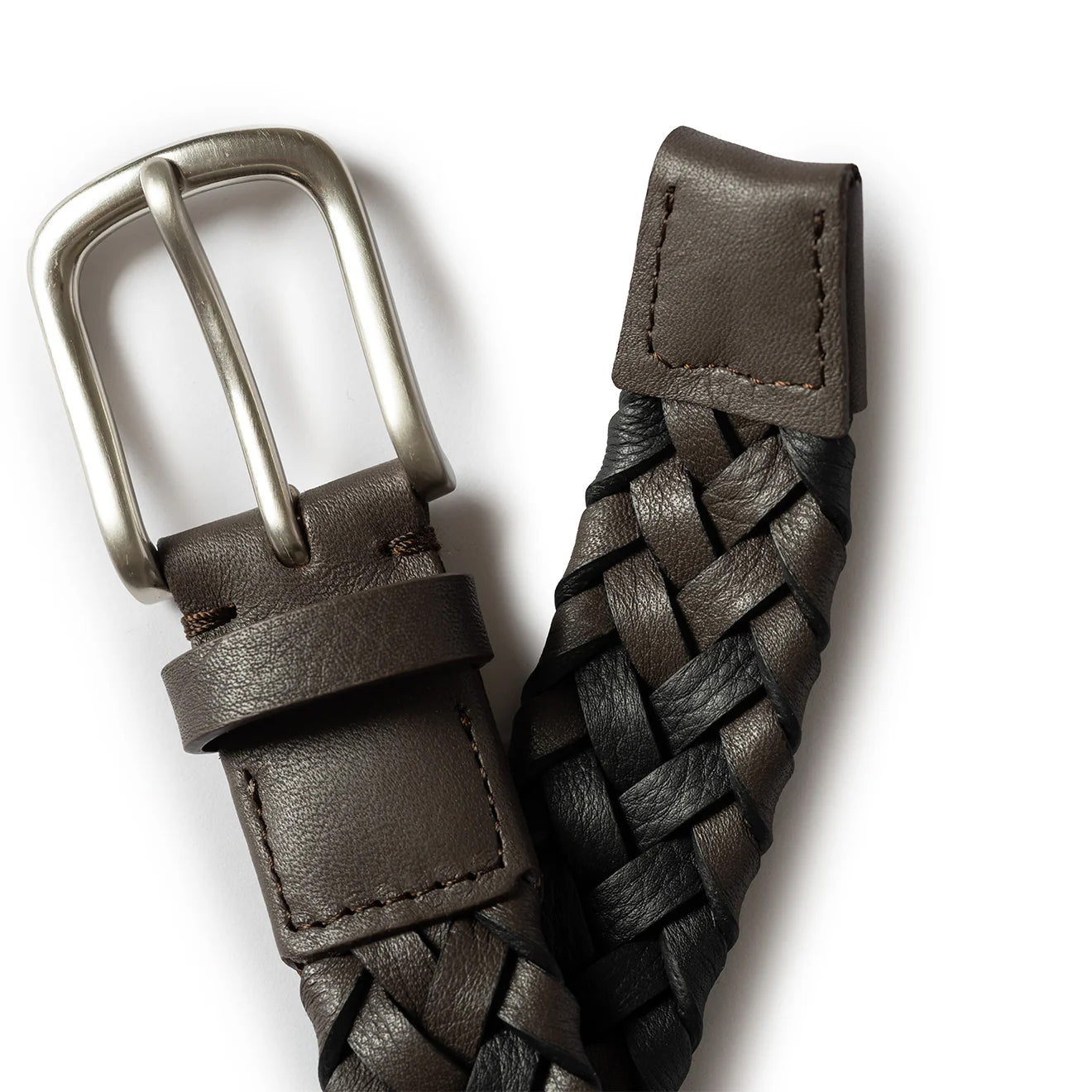 Paul Smith Belt Tubular Braided Brown - The Sporting Lodge